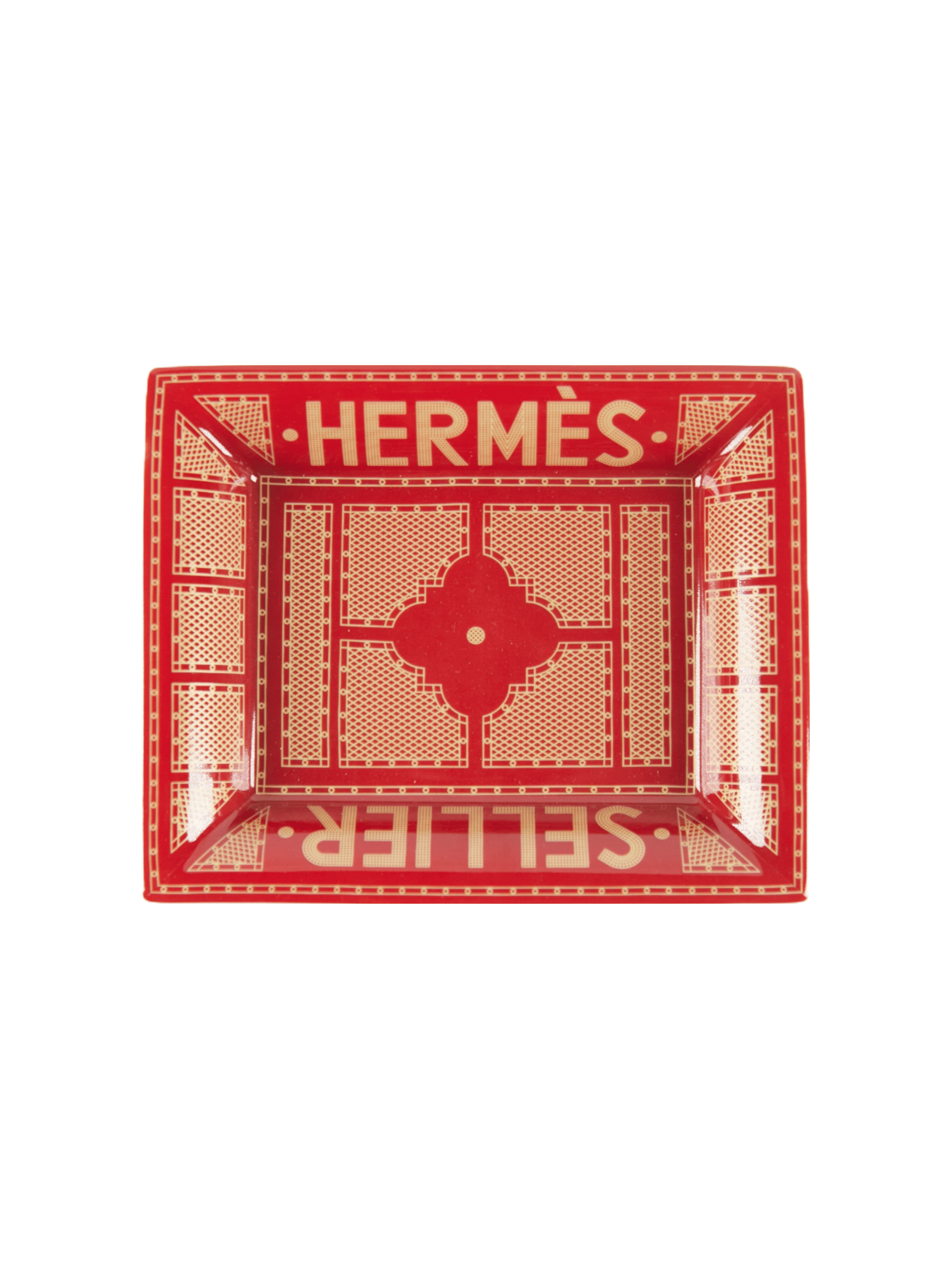 Hermès Sellier Rouge Change Tray 11552 DBXM0068