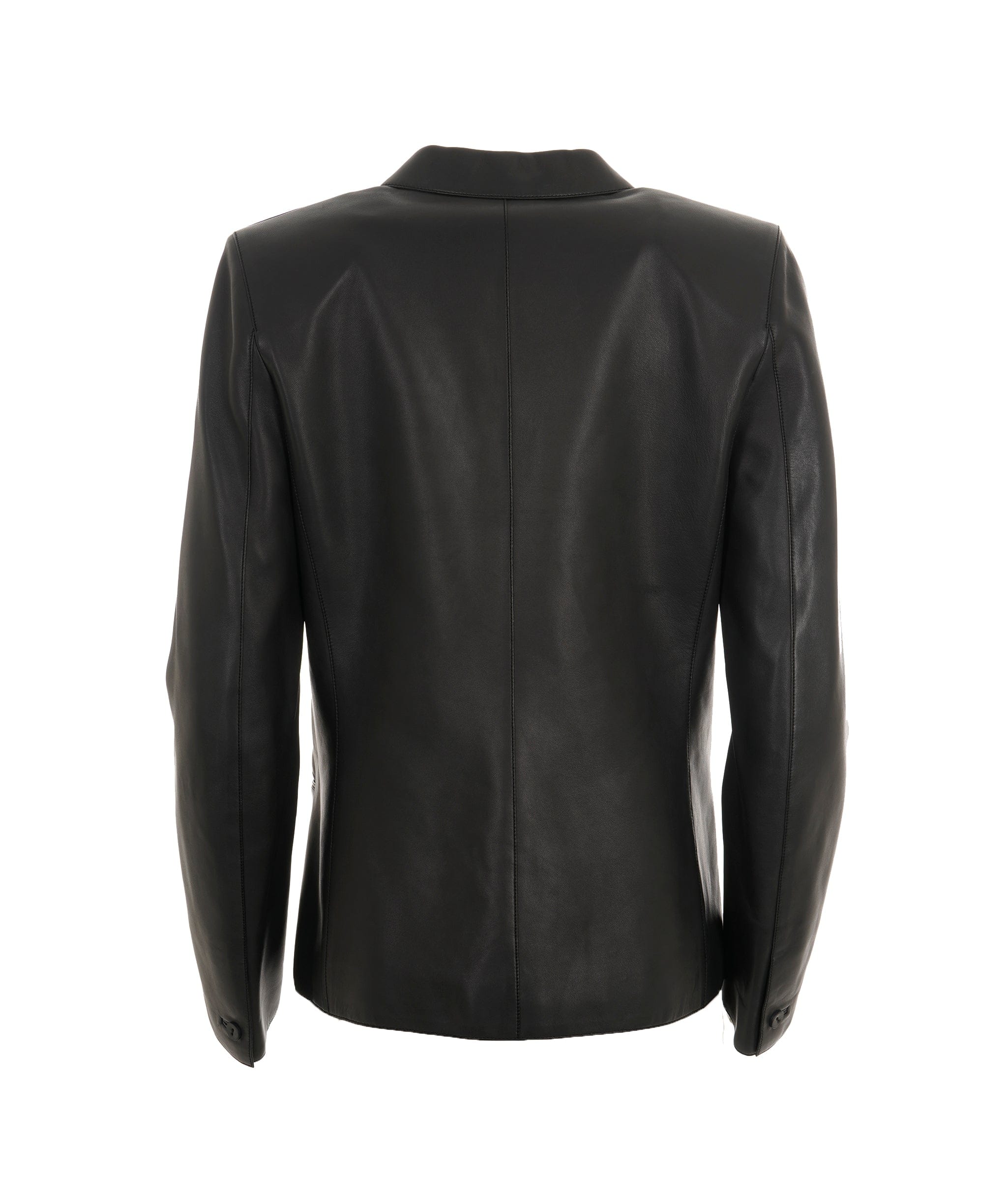 Hermès Hermes Black Leather Blazer Style Jacket 38 DBXL0069