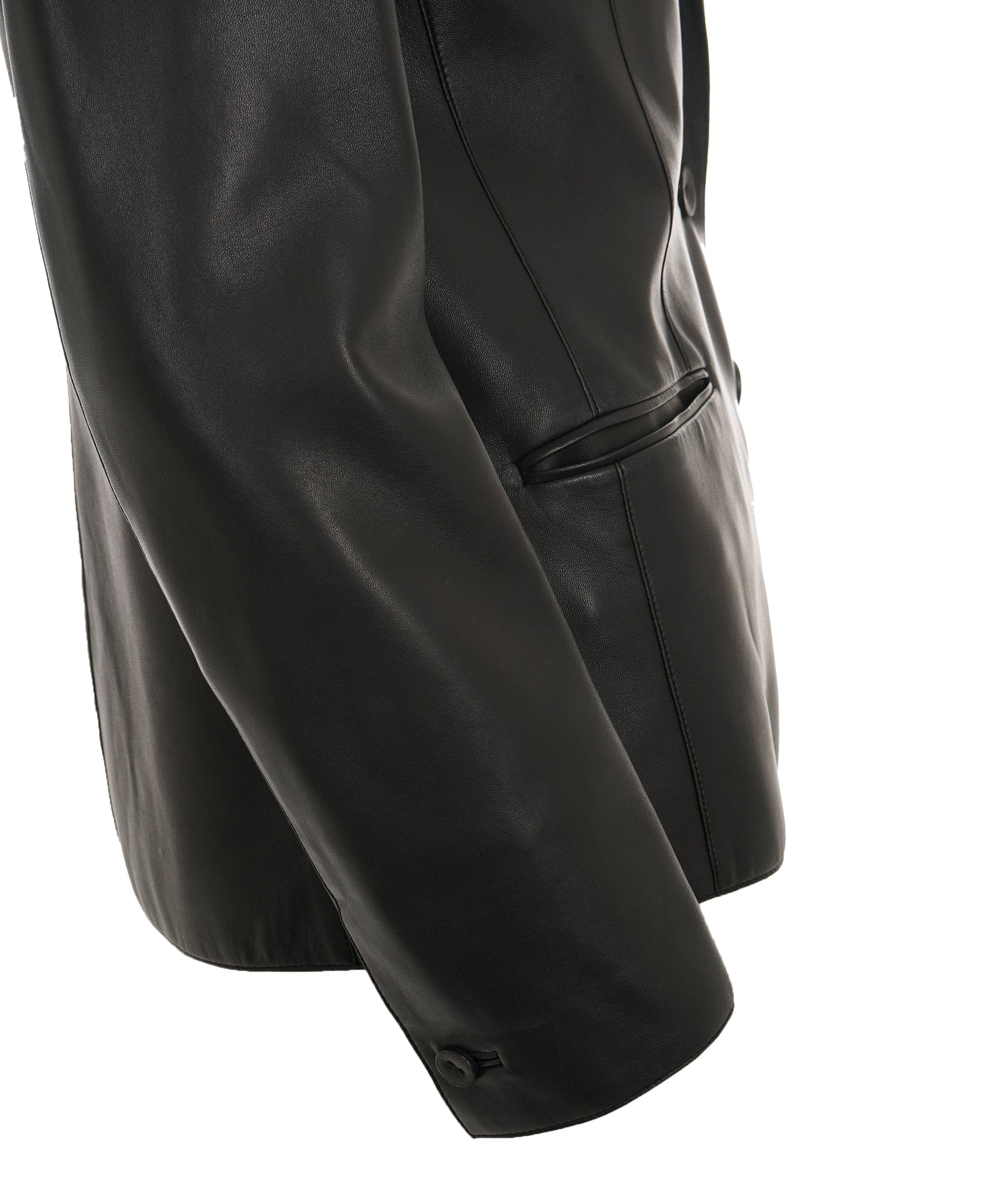 Hermès Hermes Black Leather Blazer Style Jacket 38 DBXL0069