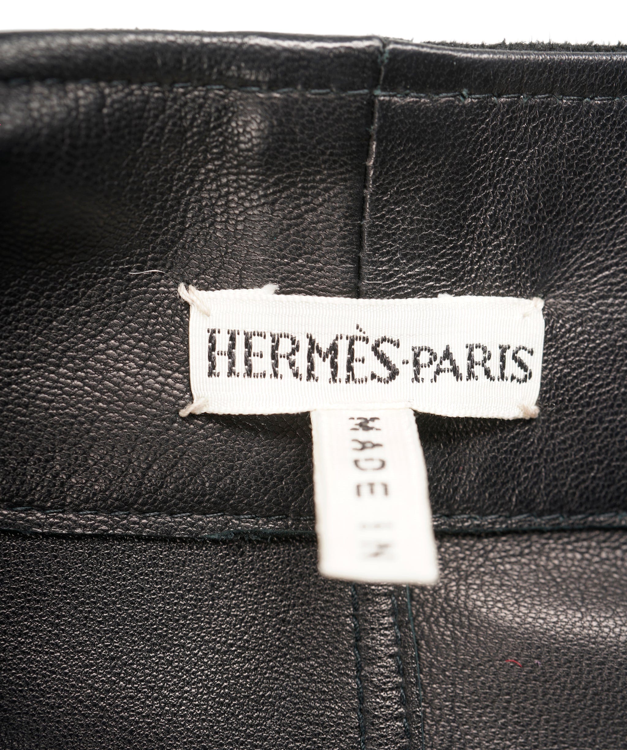 Hermès Hermes Black Suede Lambskin Mid Skirt F40 AVC1955
