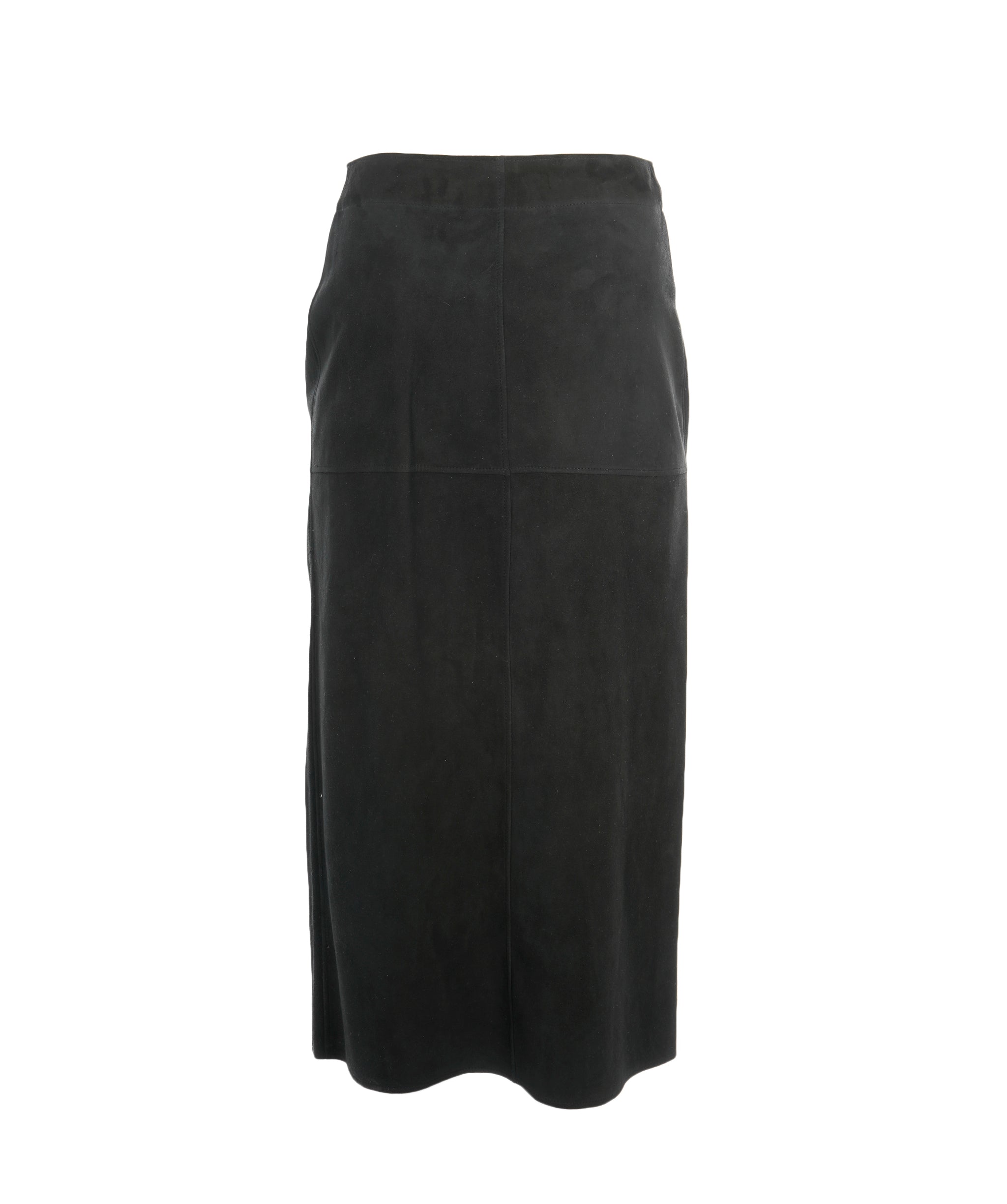 Hermès Hermes Black Suede Lambskin Mid Skirt F40 AVC1955