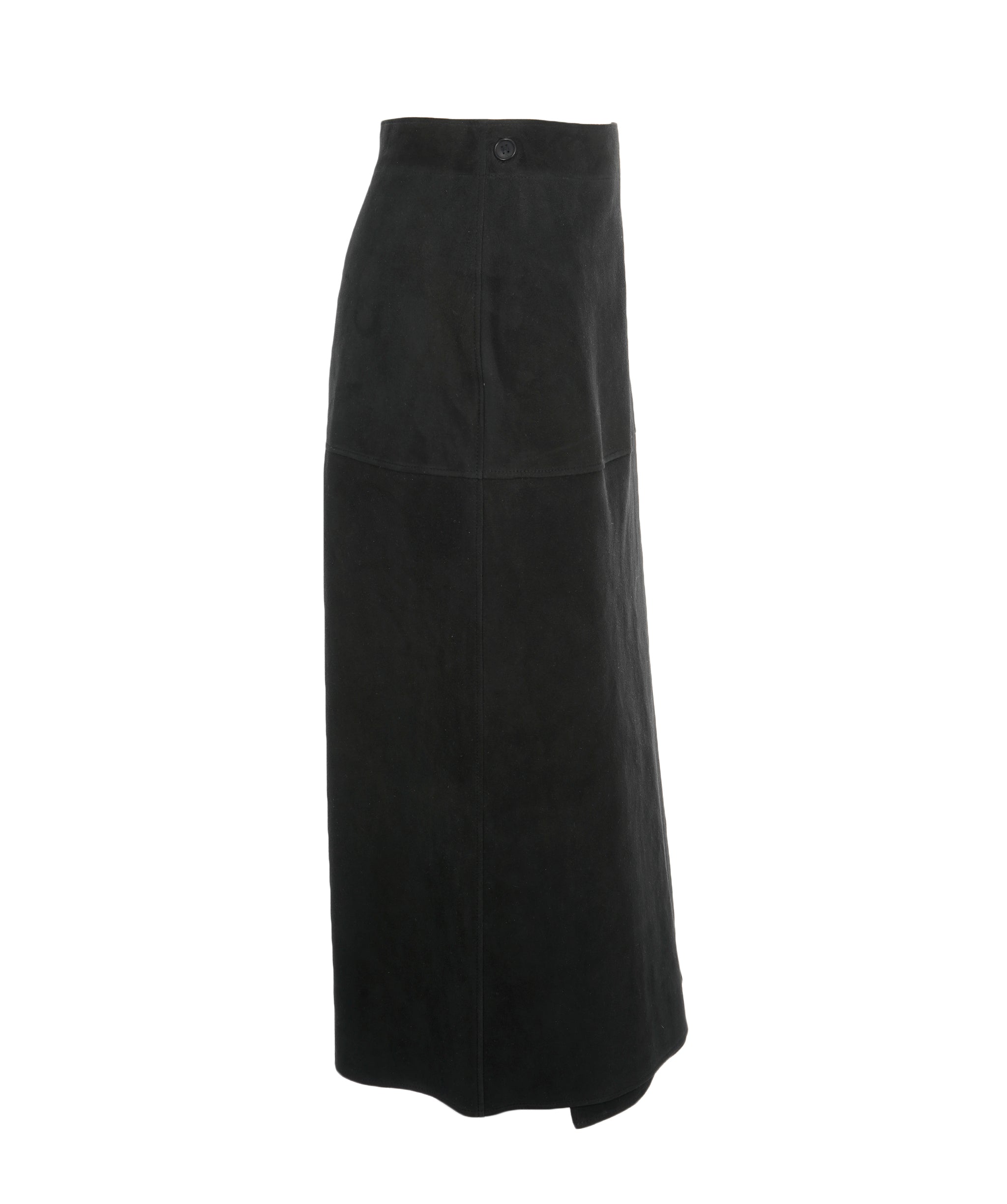 Hermès Hermes Black Suede Lambskin Mid Skirt F40 AVC1955
