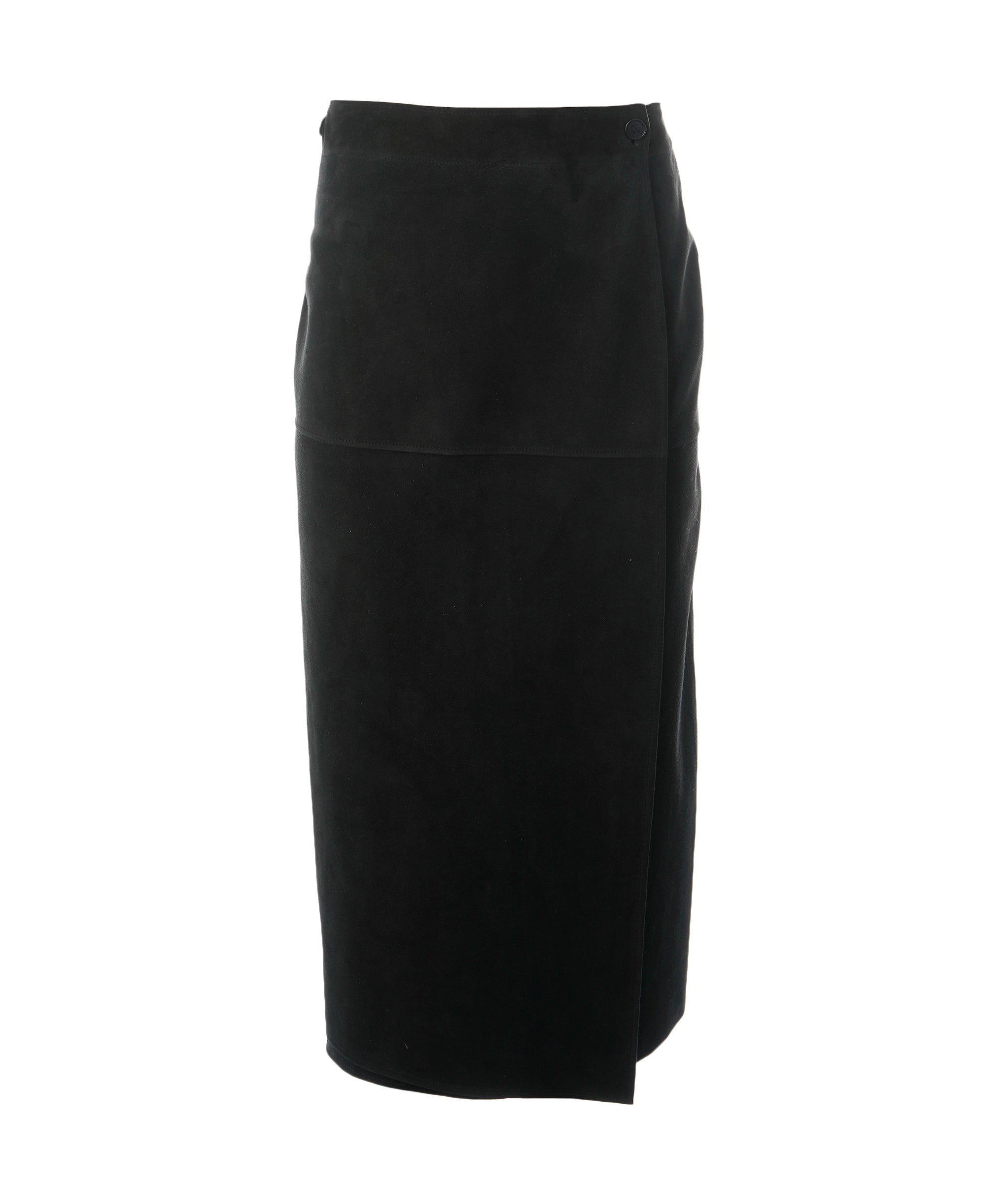 Hermès Hermes Black Suede Lambskin Mid Skirt F40 AVC1955