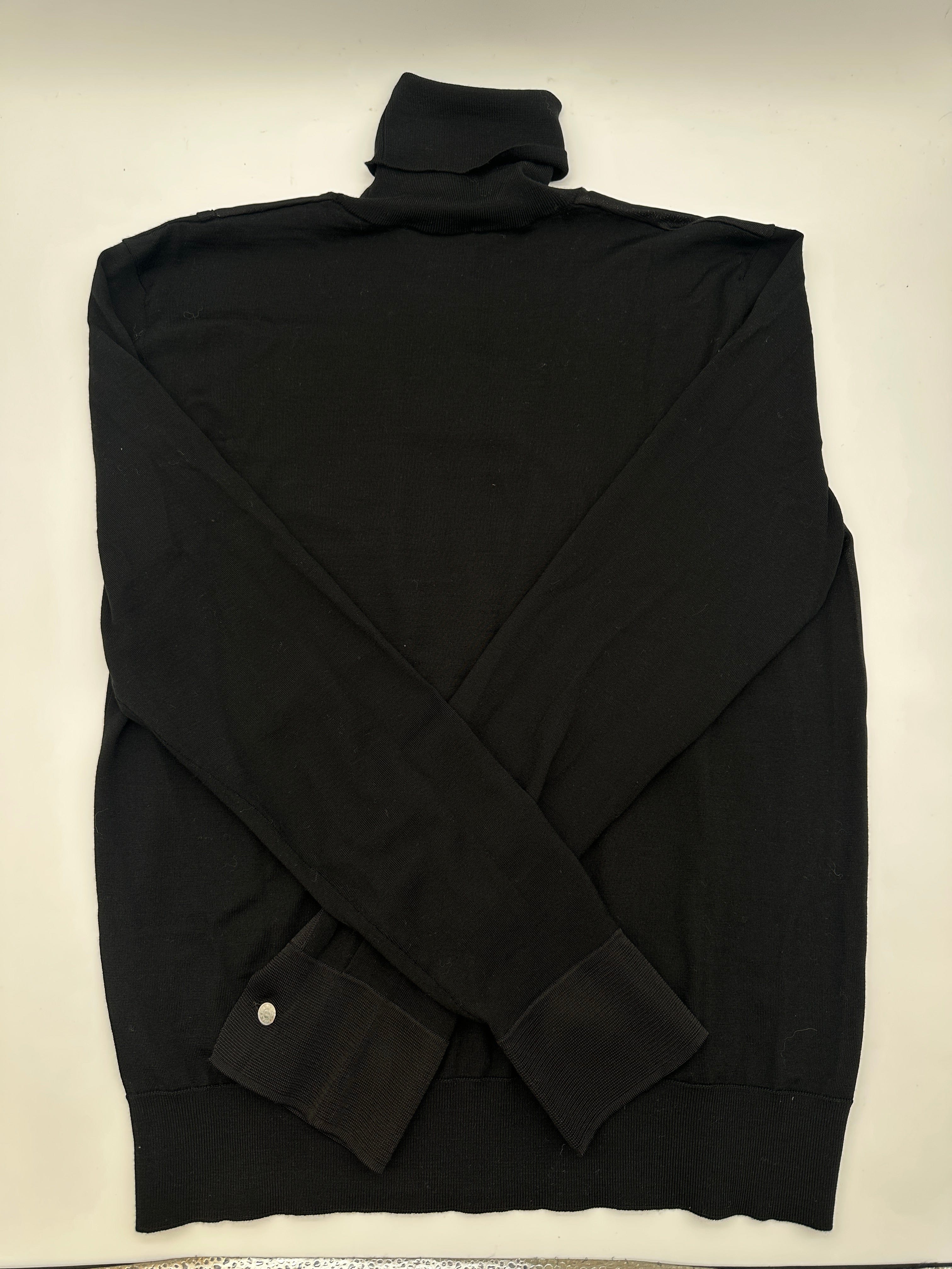 Hermès Hermès "Decadre laine & soie" turtleneck sweater Noir size SM PCA849