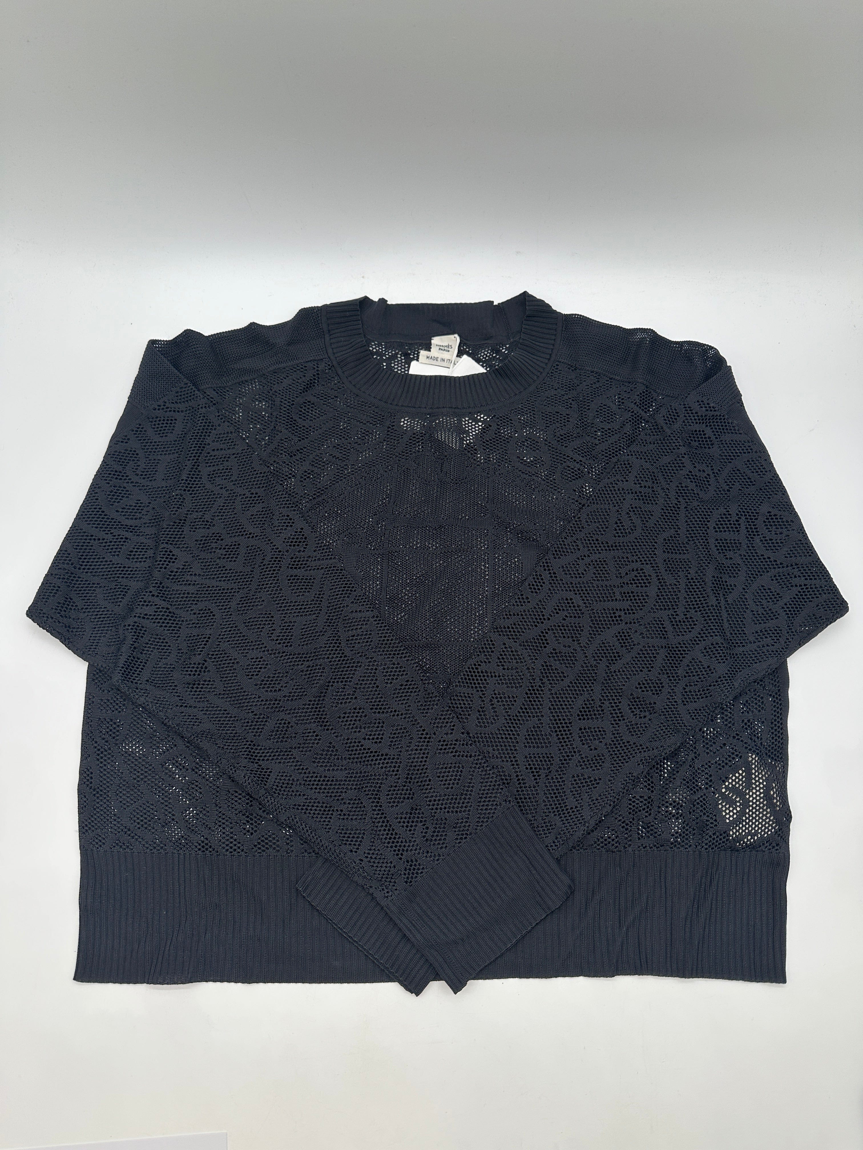 Hermès Hermès "Mors et Gourmettes" long-sleeve sweater, Black, Size 40 PCA537