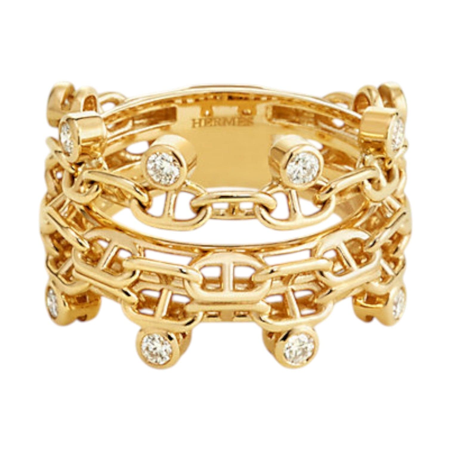 Hermes Hermes Chaine D'Ancre Calypso Ring, Medium Model #53