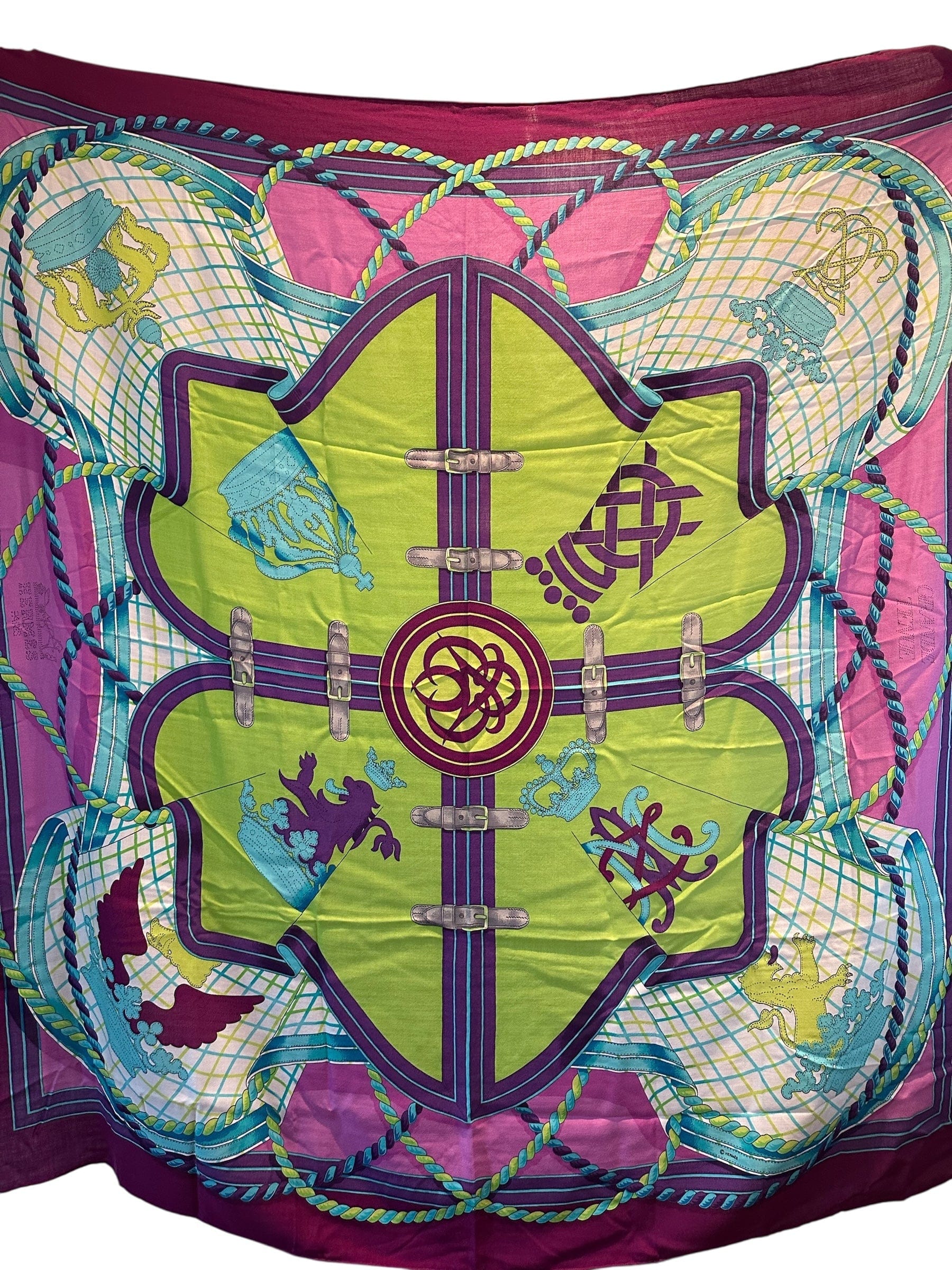 Hermes Hermes 140cm Cashmere/Silk Large Triangle Scarf - Grande Tenue - In Box