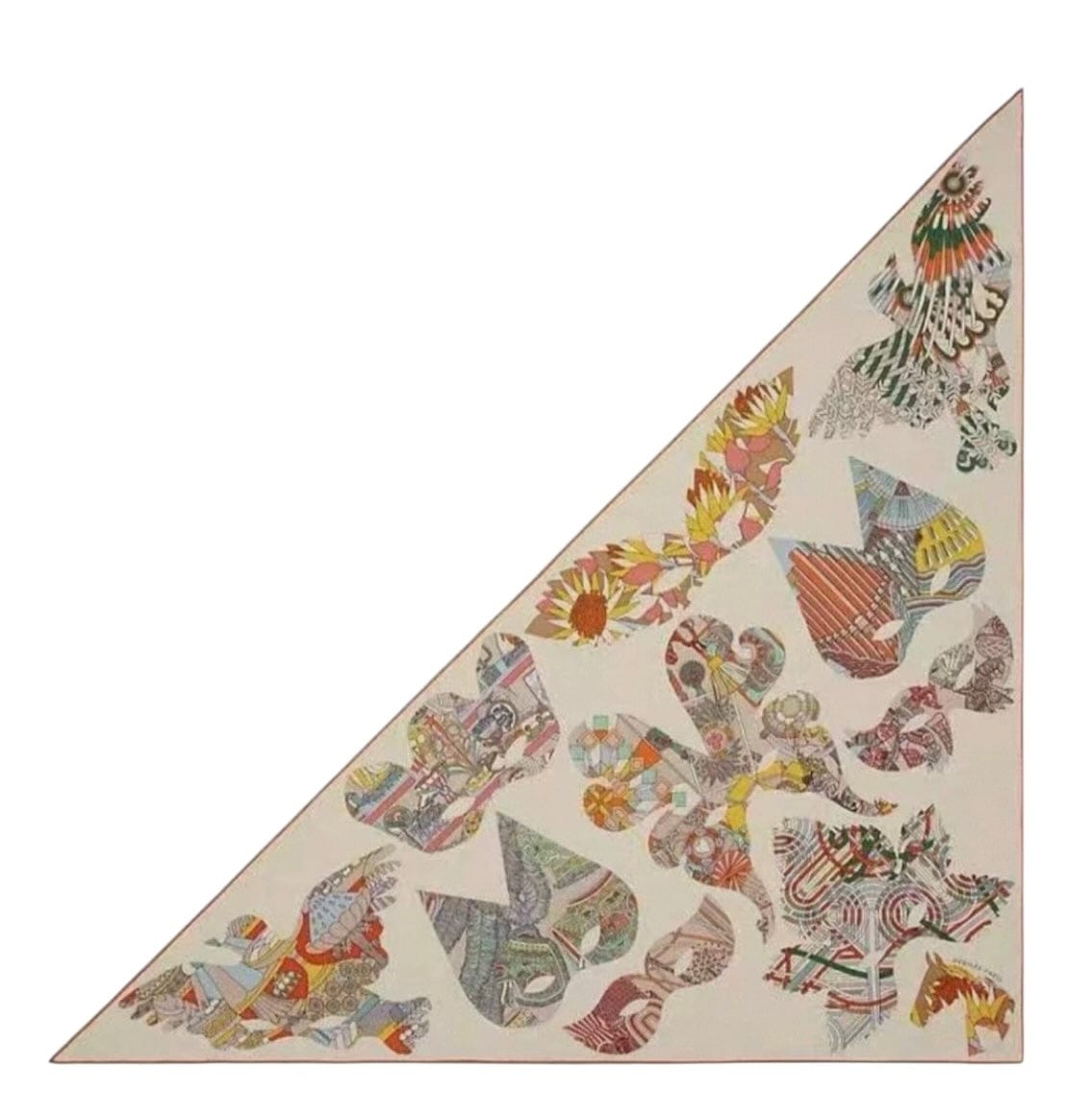 Hermes Hermes 140cm Cashmere/Silk Large Triangle Scarf- in Box
