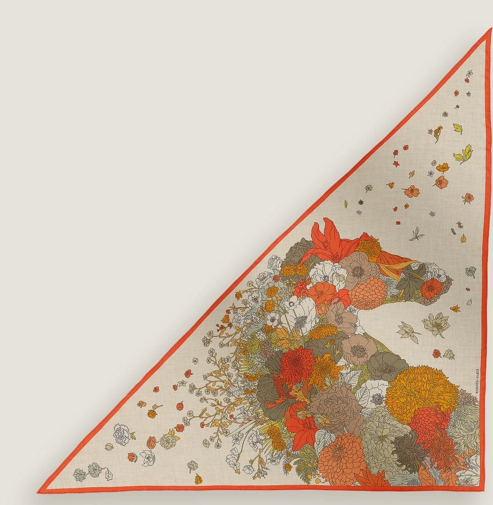 Hermes Hermes 140cm Cashmere/ Silk Large Triangle Scarf - in Box
