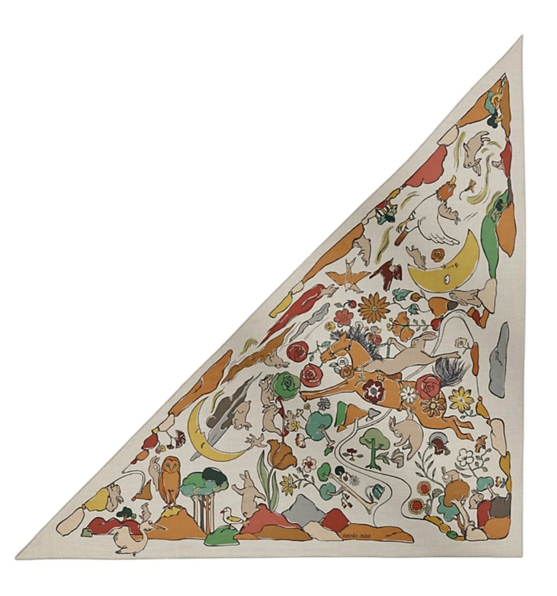 Hermes Hermes 140cm Cashmere/ Silk Large Triangle Scarf - in Box