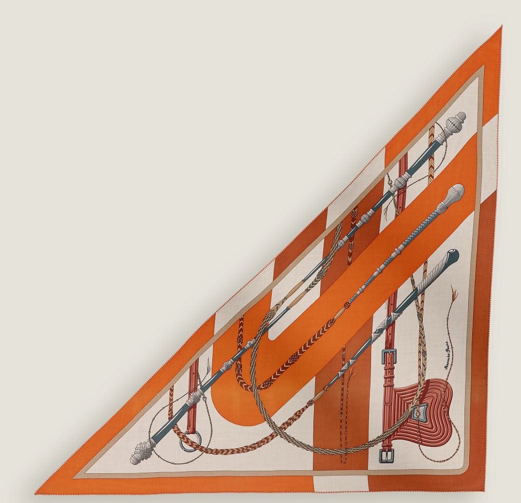 Hermes Hermes 140cm Cashmere/ Silk Large Triangle Scarf - in Box
