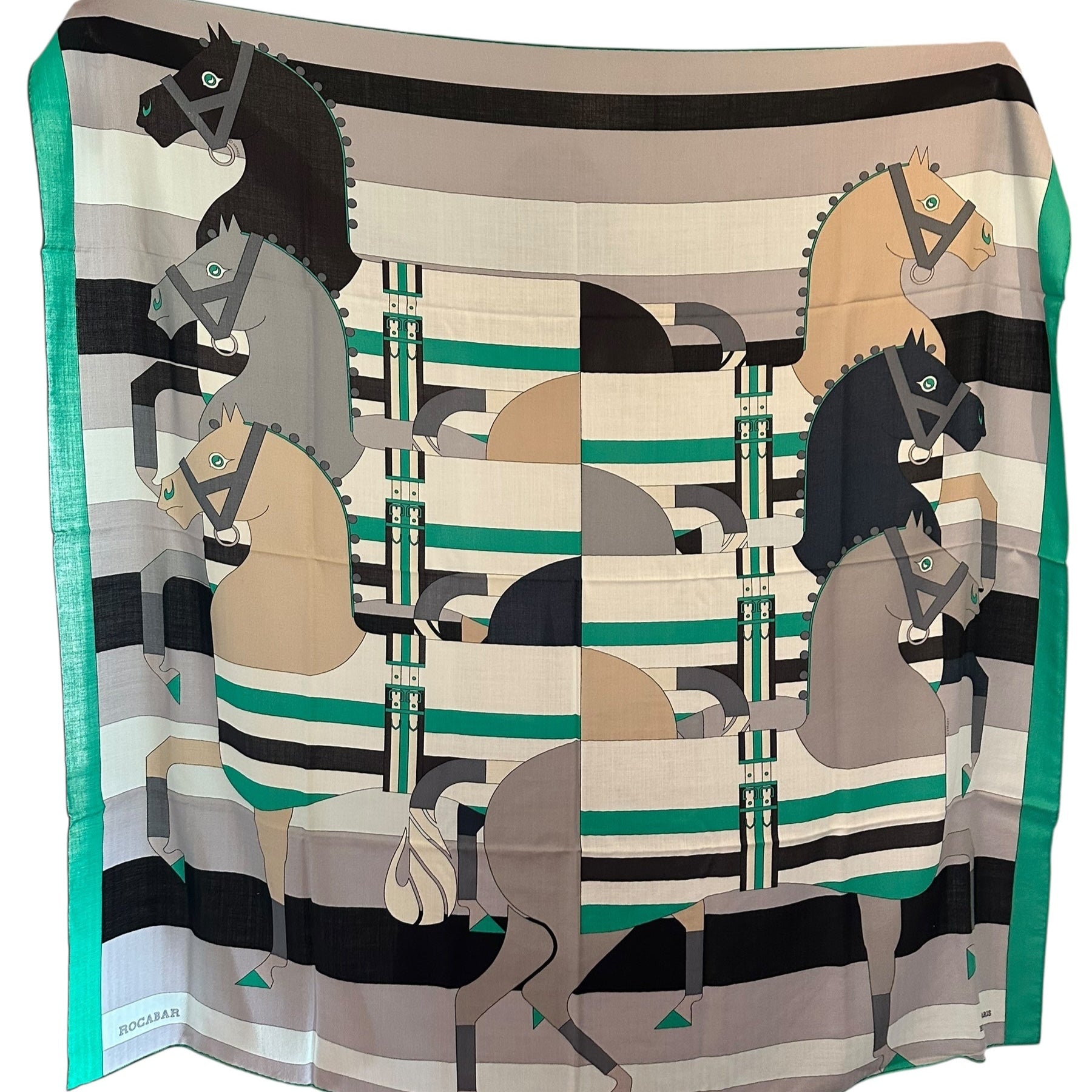 Hermes Hermes 140cm Cashmere/Silk Large Triangle Scarf - Rocarbo - In Box