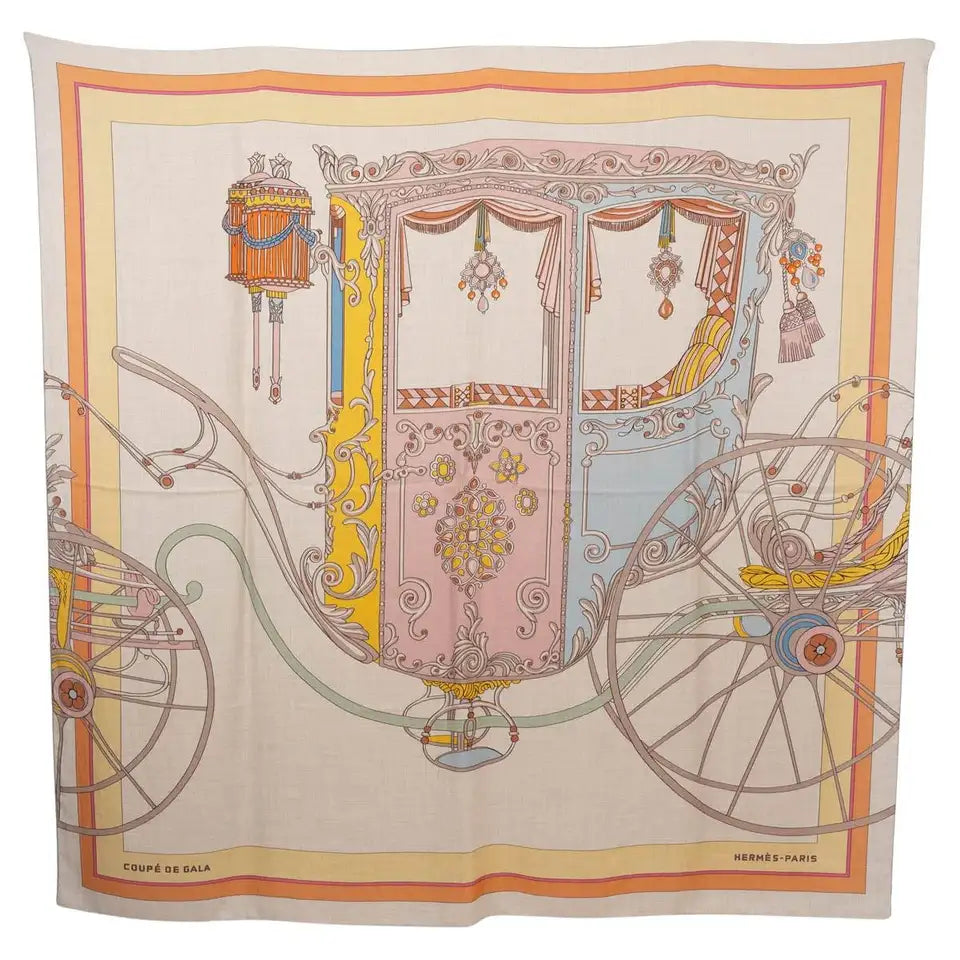 Hermes Hermes 140cm Cashmere/Silk Scarf - Coup De Gala - In Box