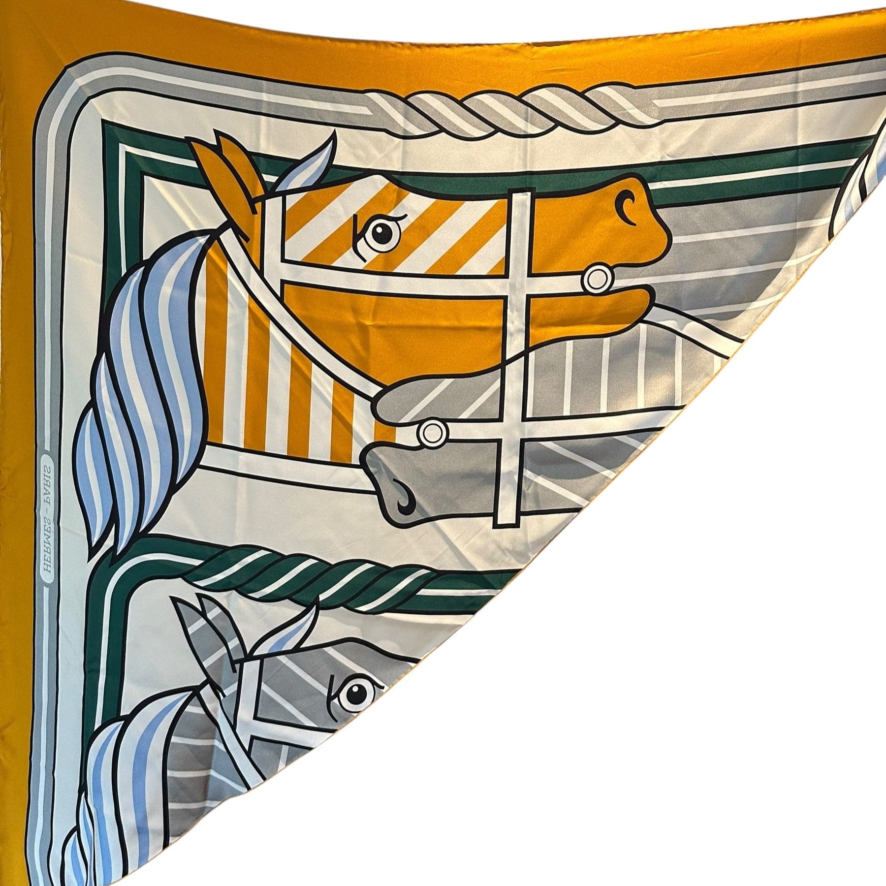 Hermes Hermes 140cm /Silk Large Triangle Scarf - Quadrige Bayadere - In Box