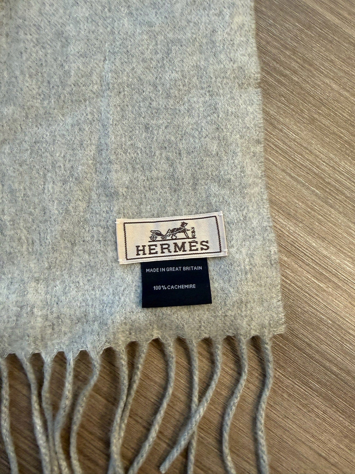 Hermès Hermès Cashmere Scarf - Light Grey