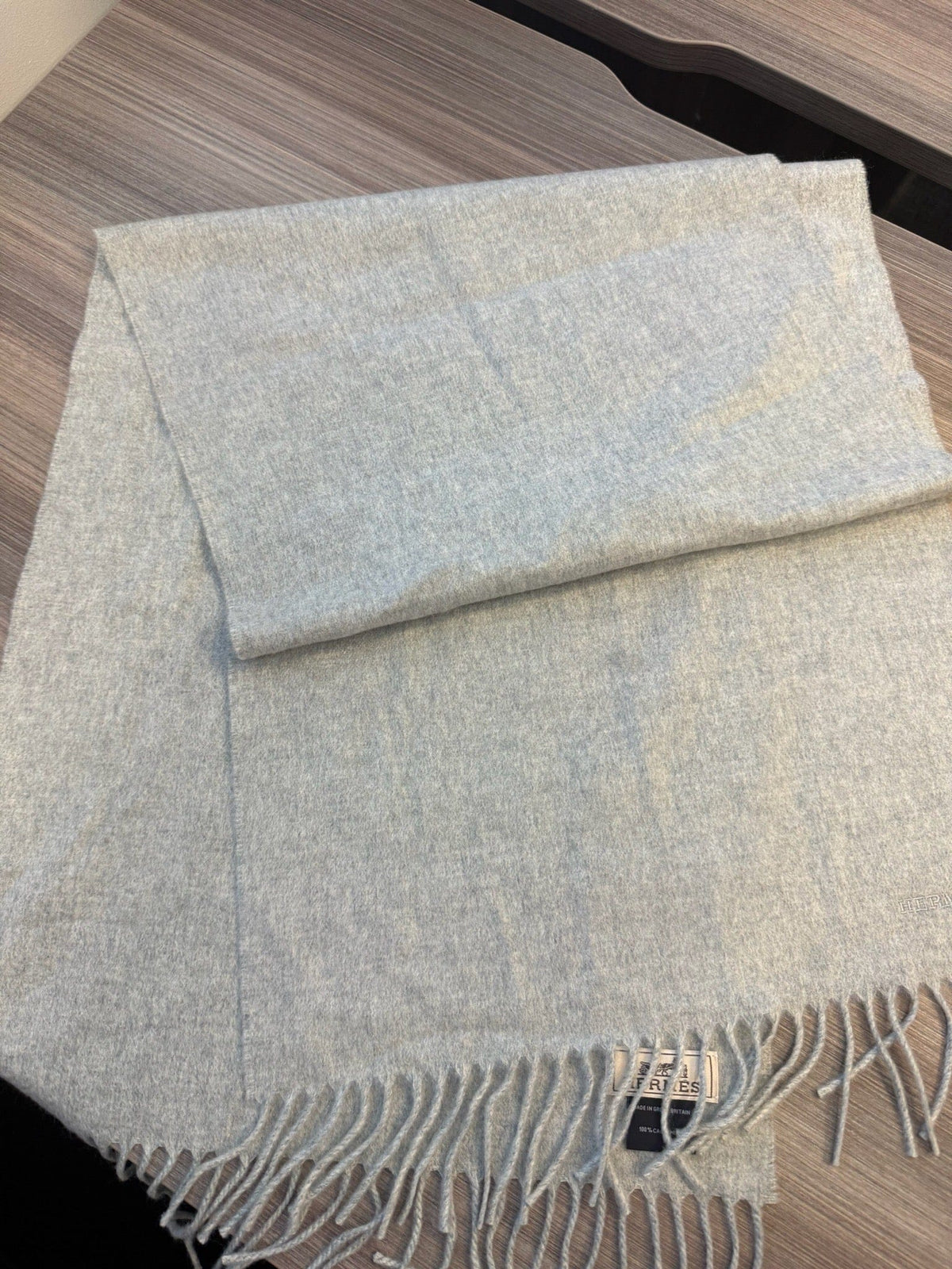 Hermès Hermès Cashmere Scarf - Light Grey