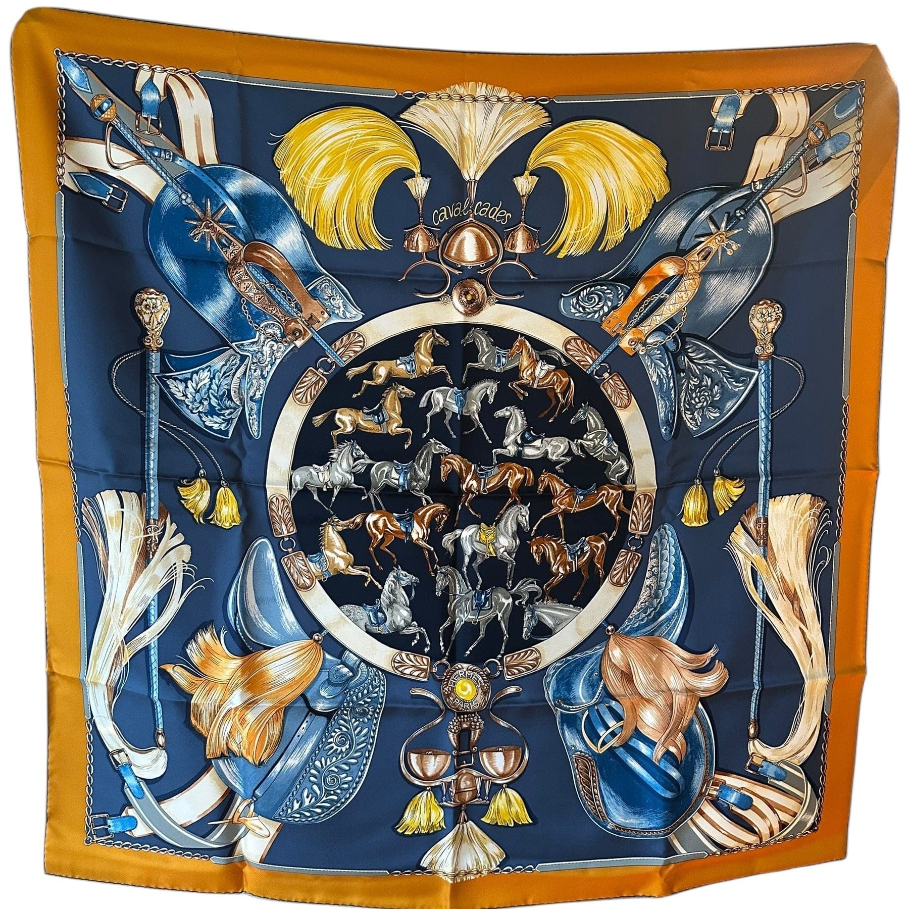 Hermes Hermes Cavalcades Silk 90cm Scarf - New in Box