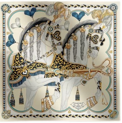 Hermes Hermes Hanais De Coeur Silk 90cm Scarf - New in Box