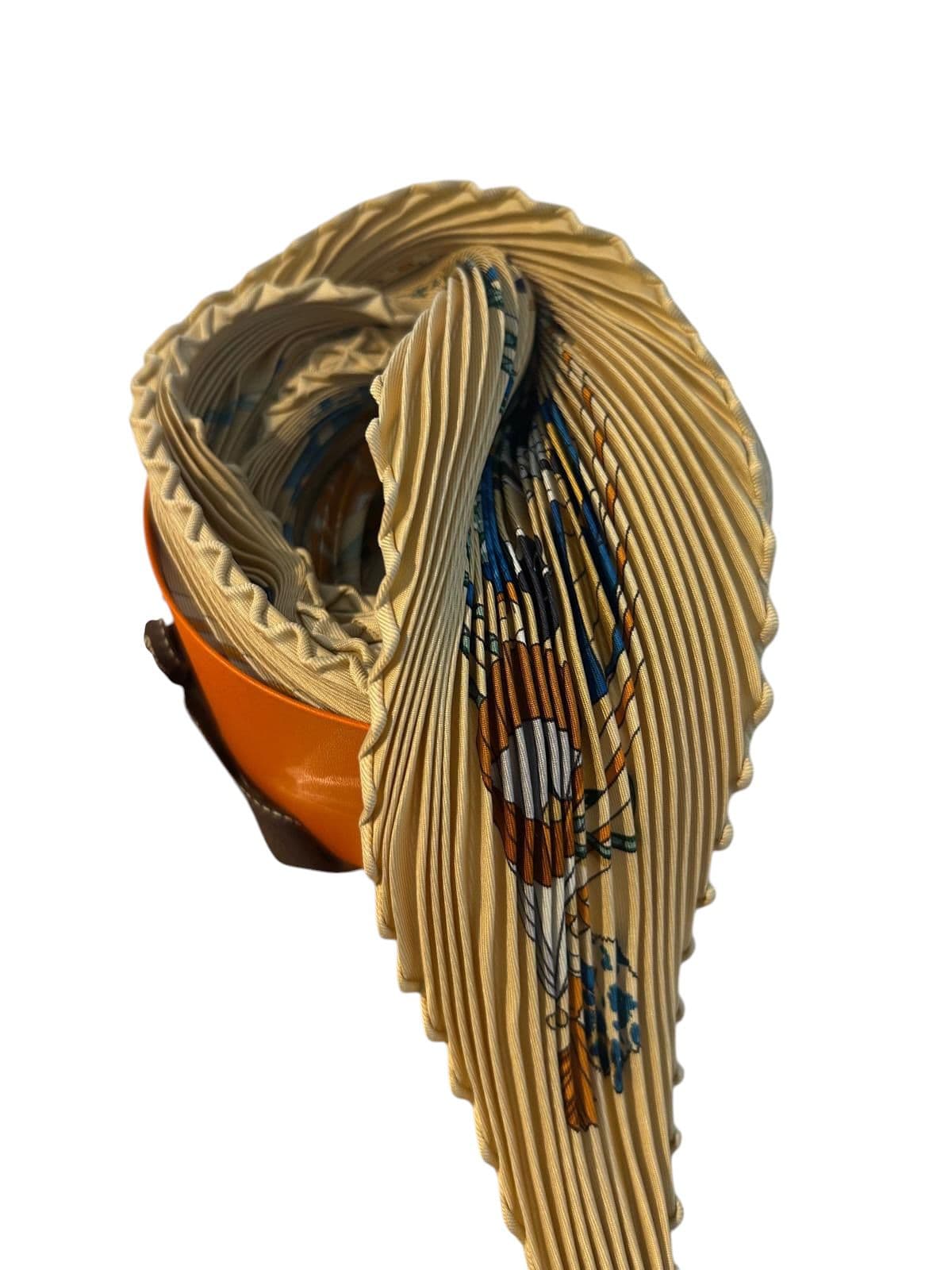 Hermes Hermes Pleated Losange Silk Scarf - New in Box