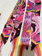 Hermes Hermes Rose Fringe Twilly - New in Box