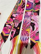Hermes Hermes Rose Fringe Twilly - New in Box