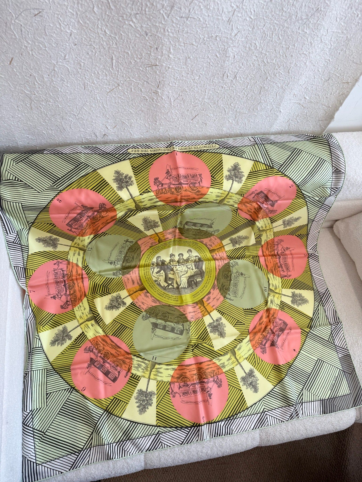 Hermes Hermes Silk Jeu des Omnibus Remix Scarf 90