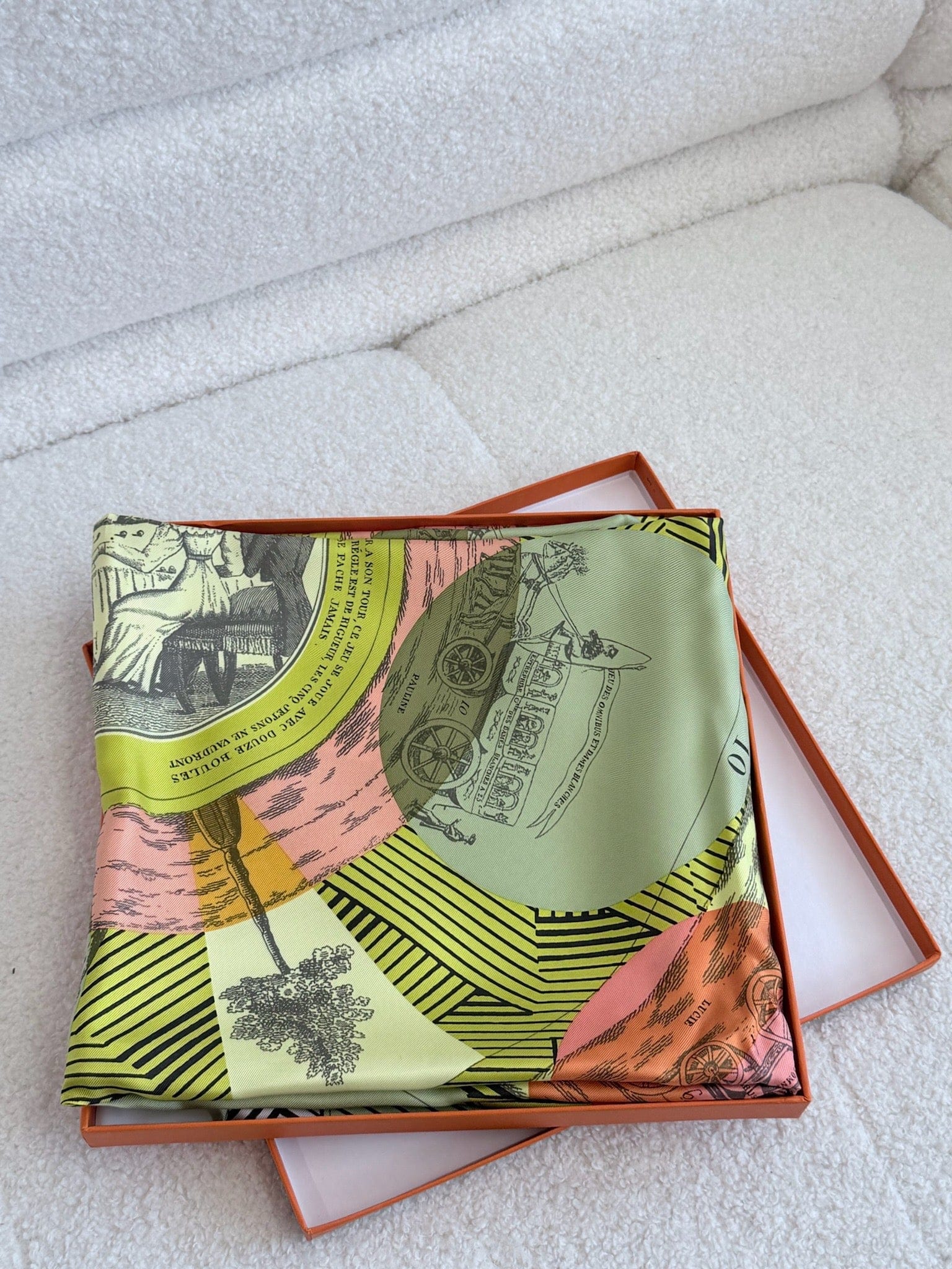 Hermes Hermes Silk Jeu des Omnibus Remix Scarf 90