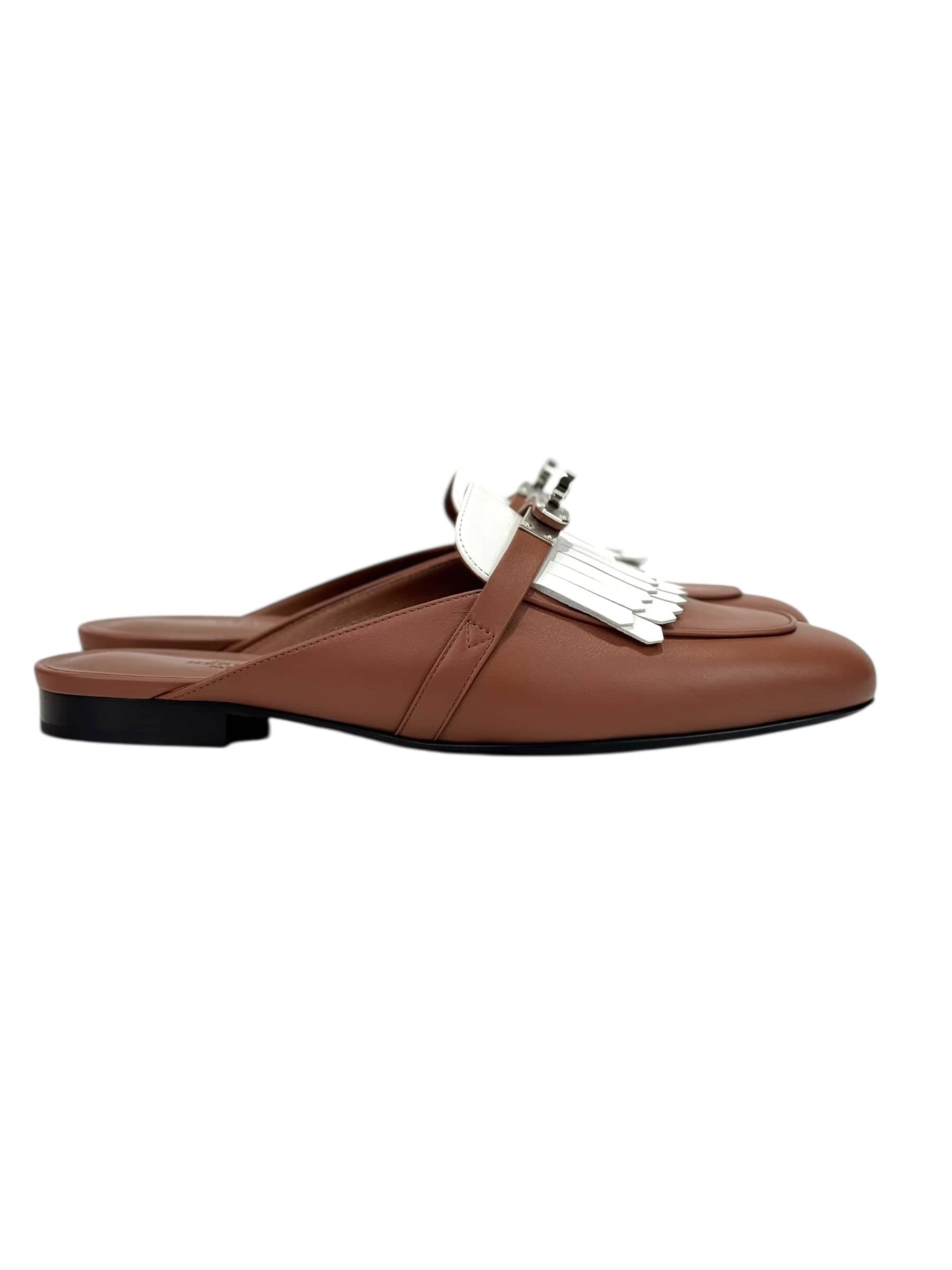 Hermes Hermes Brown Mule Slides #39.5