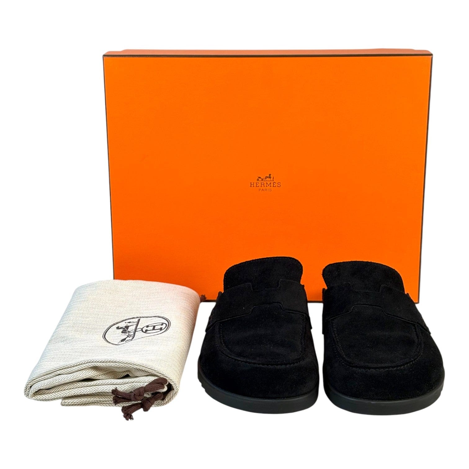 Hermes Hermes Go Mules Black Shoes #38