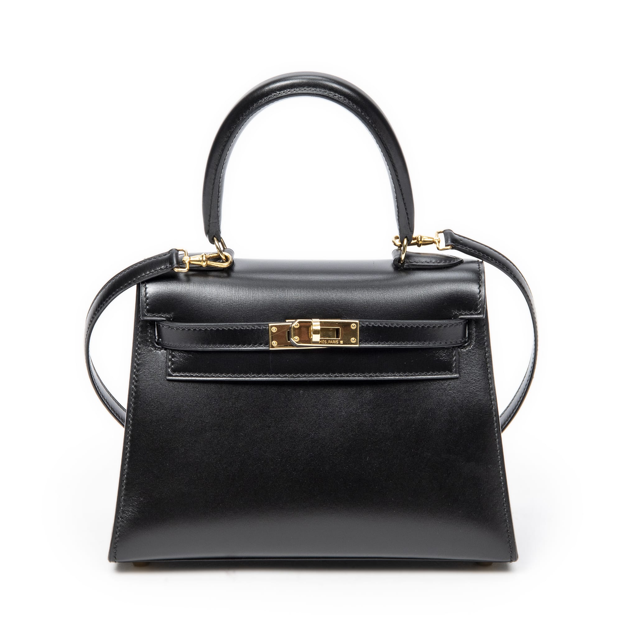 Hermès Hermès Black Calf Leather Mini Kelly Sellier ABB9160