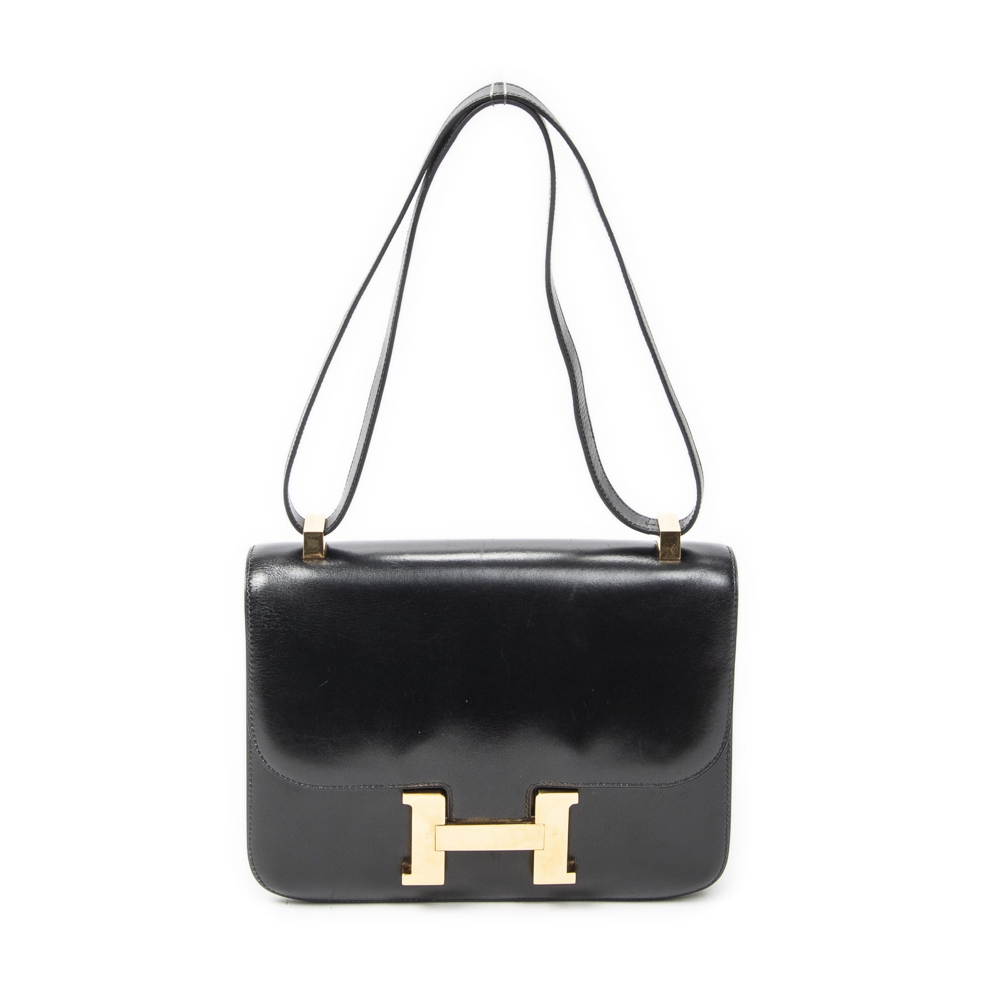 Hermès Hermès Black Calf Leather Vintage Constance ABC5690