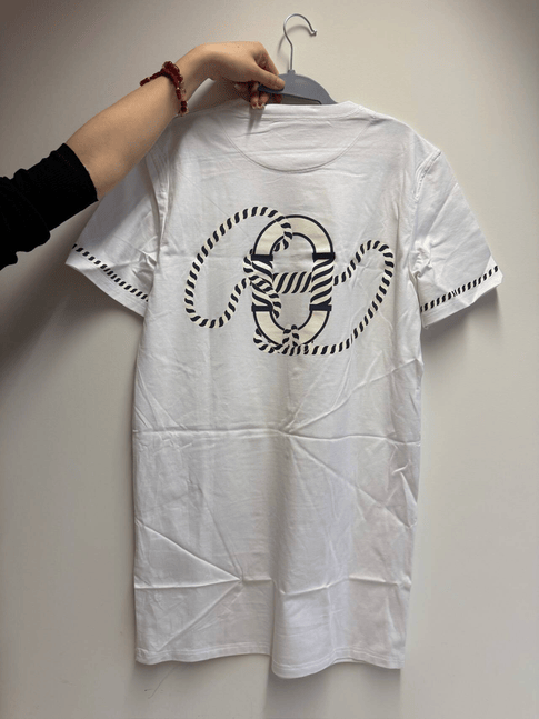 HERMES Size 38 - Hermès Canoe Chaîne d’Ancre T-Shirt Dress Blanc