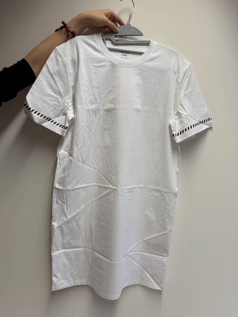 HERMES Size 38 - Hermès Canoe Chaîne d’Ancre T-Shirt Dress Blanc