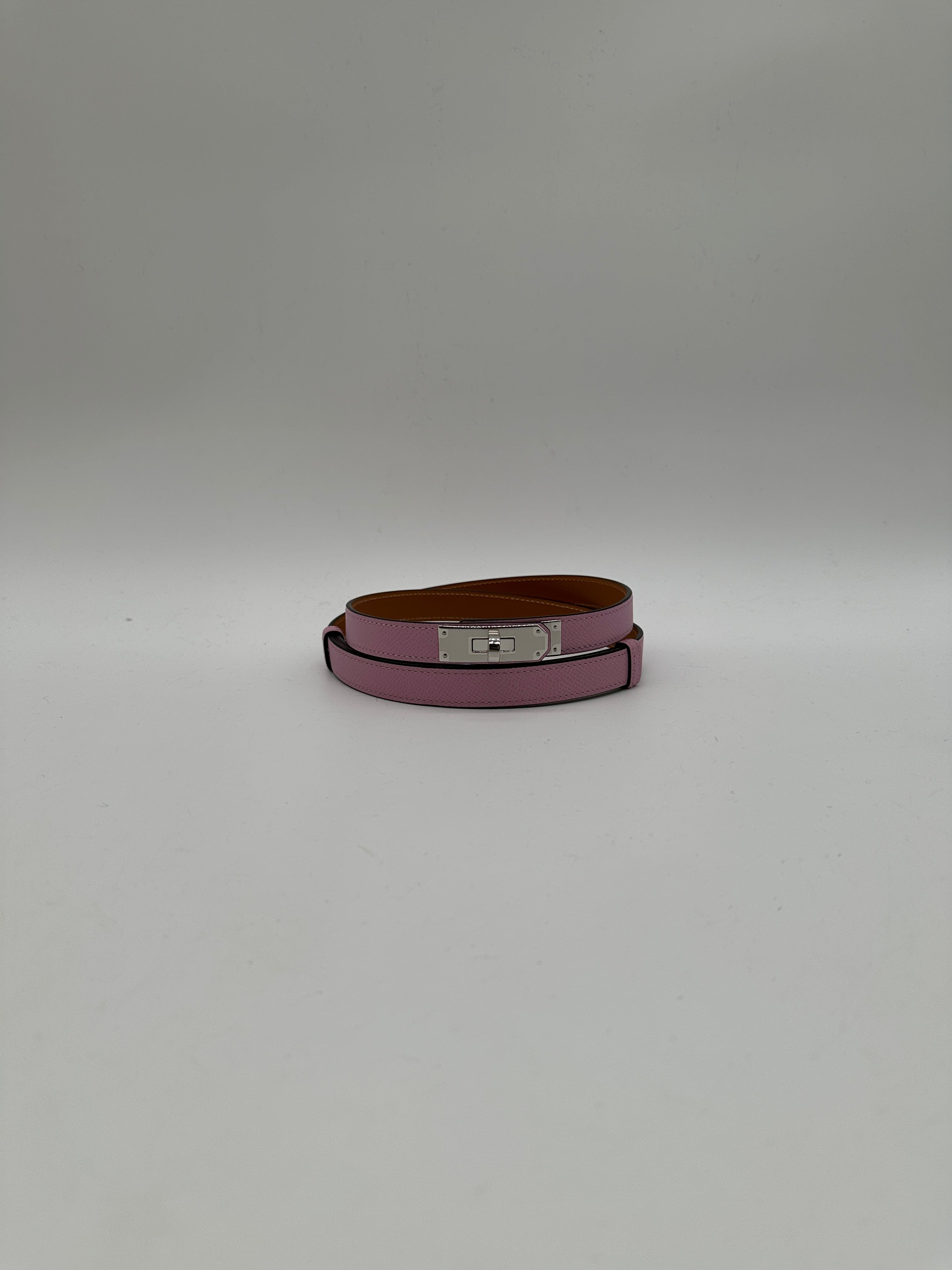 Hermès Hermès Kelly 18 Belt Mauve Sylvester Epsom Palladium Hardware
