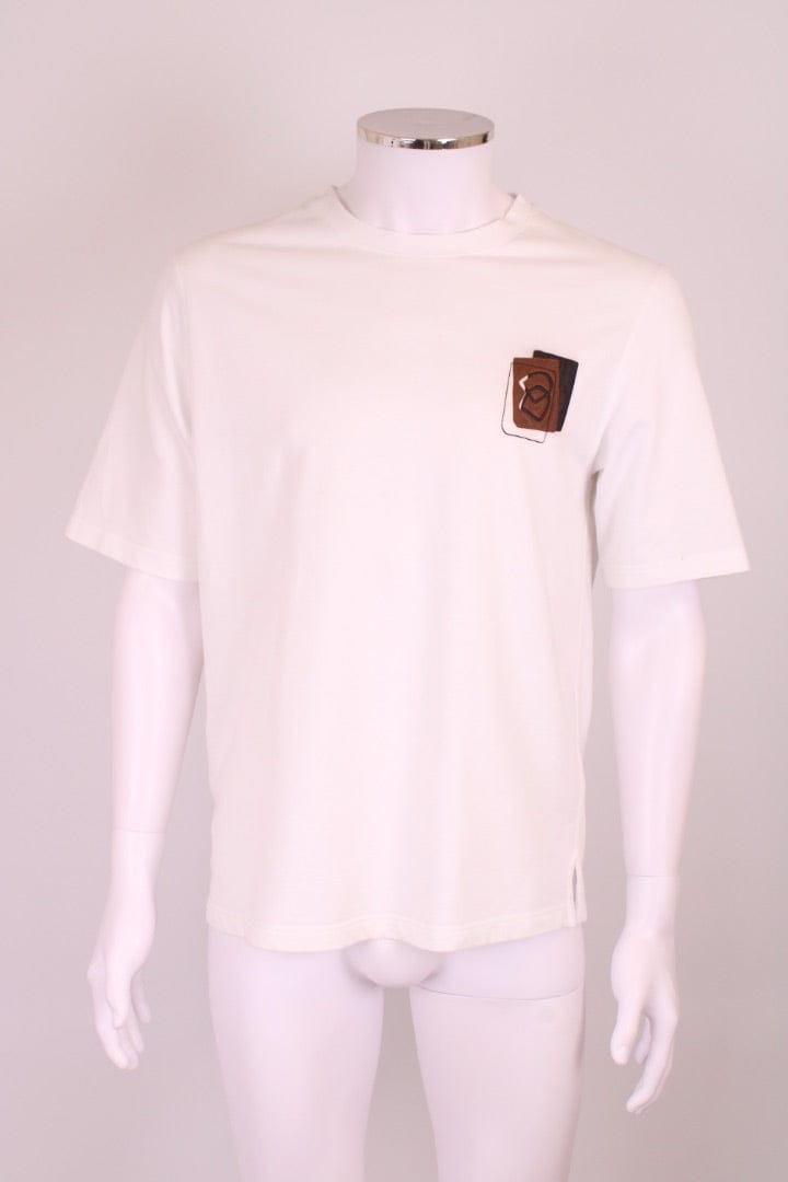 Hermes Hermes Leather Patch T-Shirt White M
