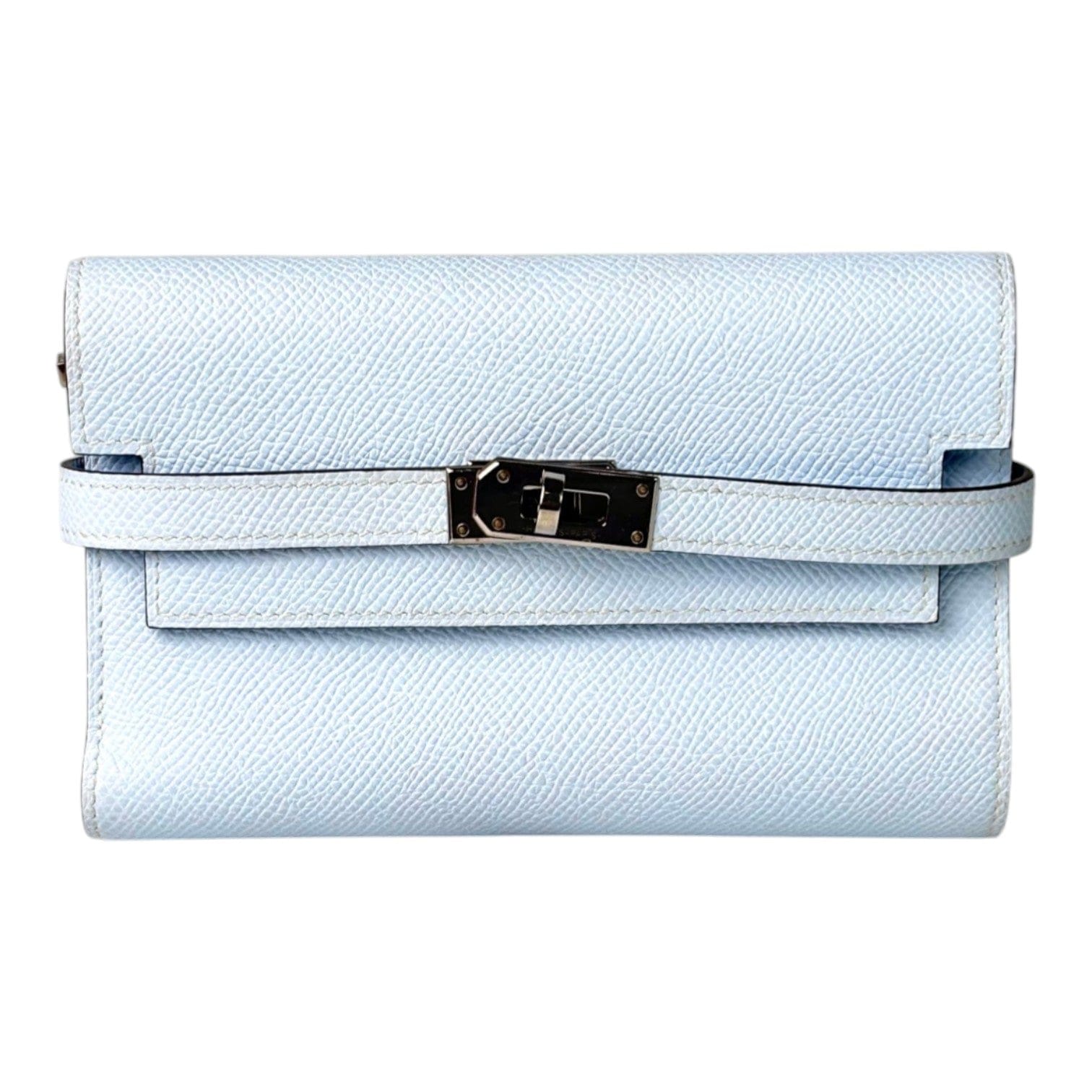 Hermes Hermes Kelly Fold Wallet in Blue Pale