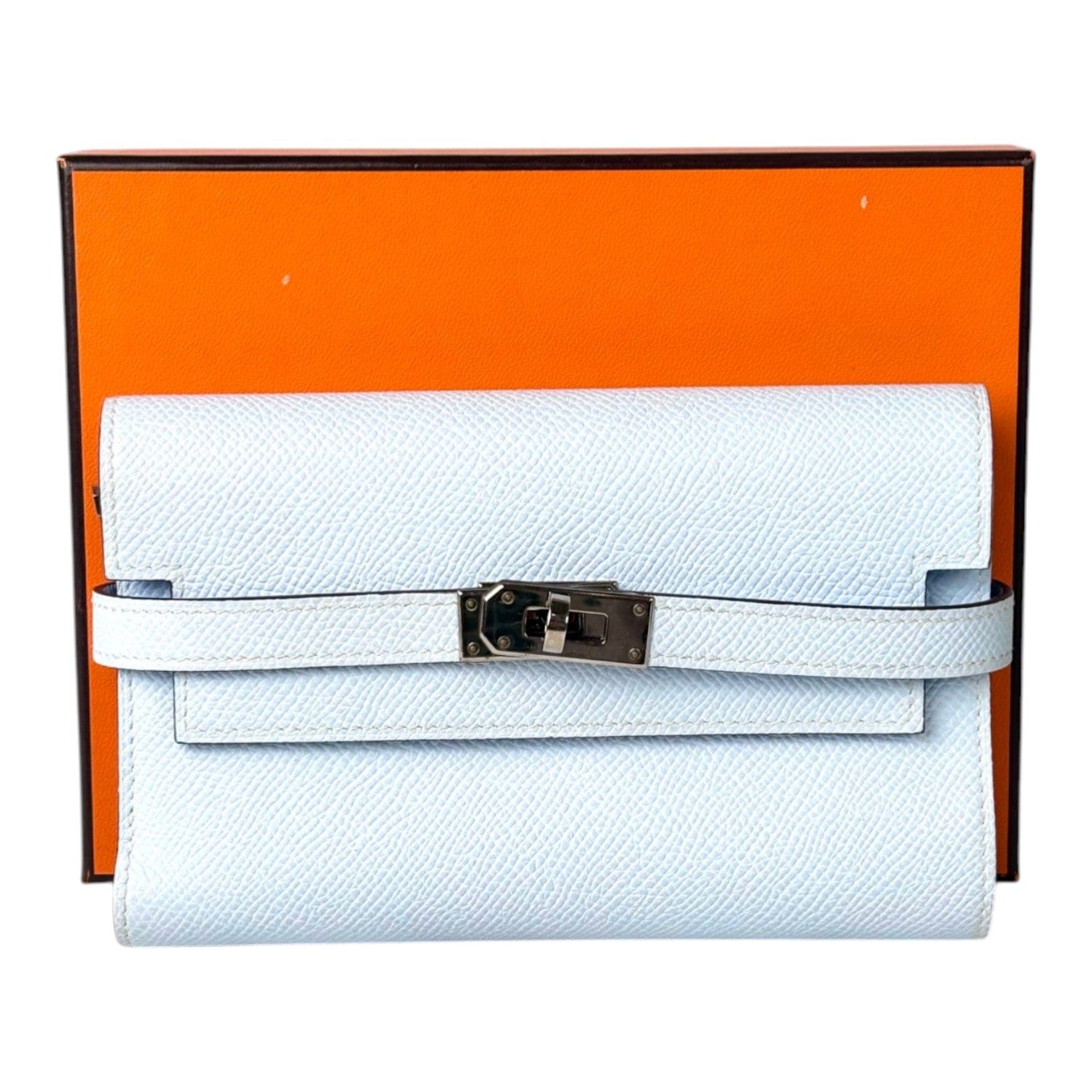 Hermes Hermes Kelly Fold Wallet in Blue Pale