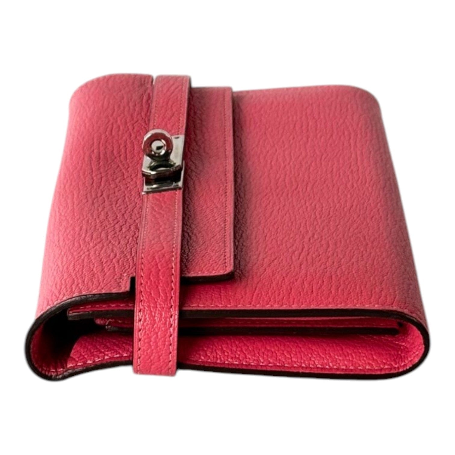 Hermes Hermes Pink Long Wallet Kelly with PHW