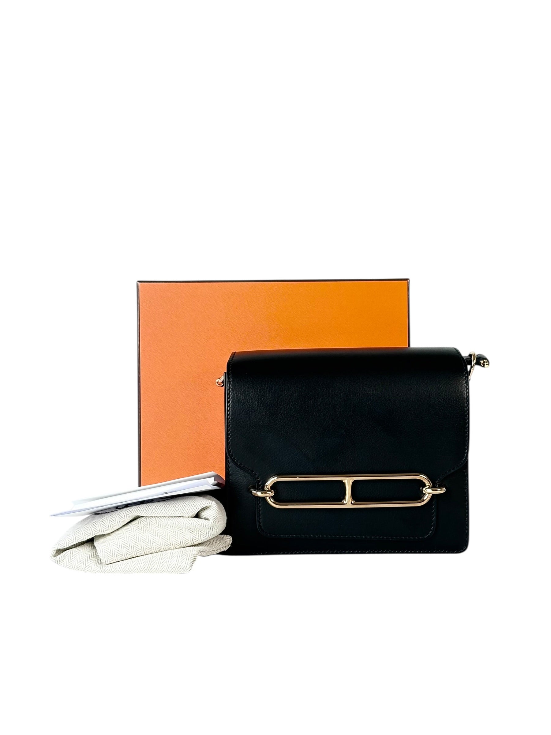 Hermes Hermes Roulis Small Bag in Black Evergain
