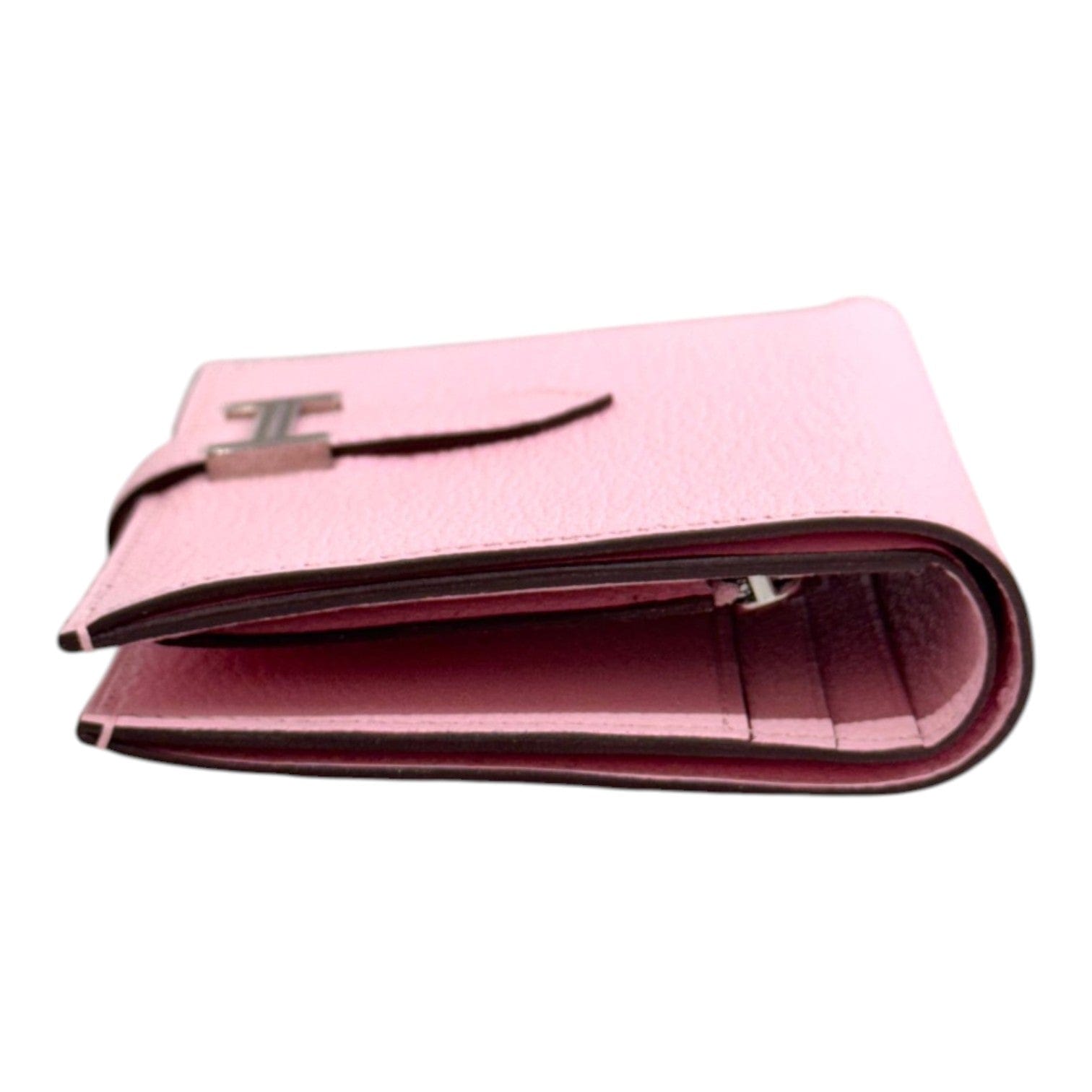 Hermes Hermes Short Wallet Bearn 3Q Rose Sakura