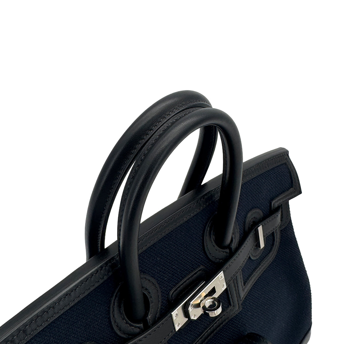 HERMES BIRKIN 25 CARGO BLUE MARINE BALCK VEAU SWIFT TOILE H HAND BAG 2020 Y PALLADIUM HARDWARE 90312704