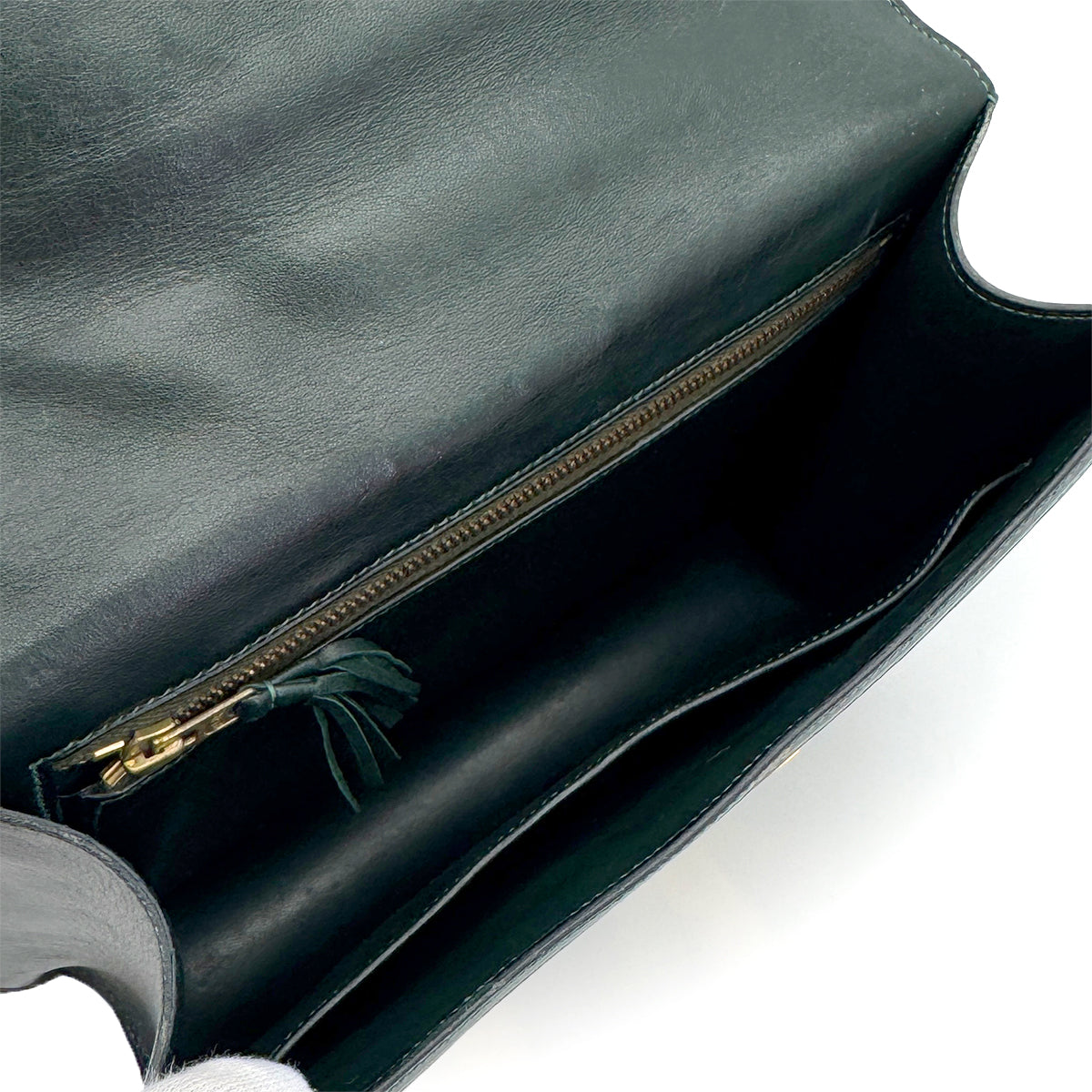 HERMES CONSTANCE 23 VERT DEBRIS SHOULDER BAG 1981 CIRCLE K GOLD HARDWARE 90312925