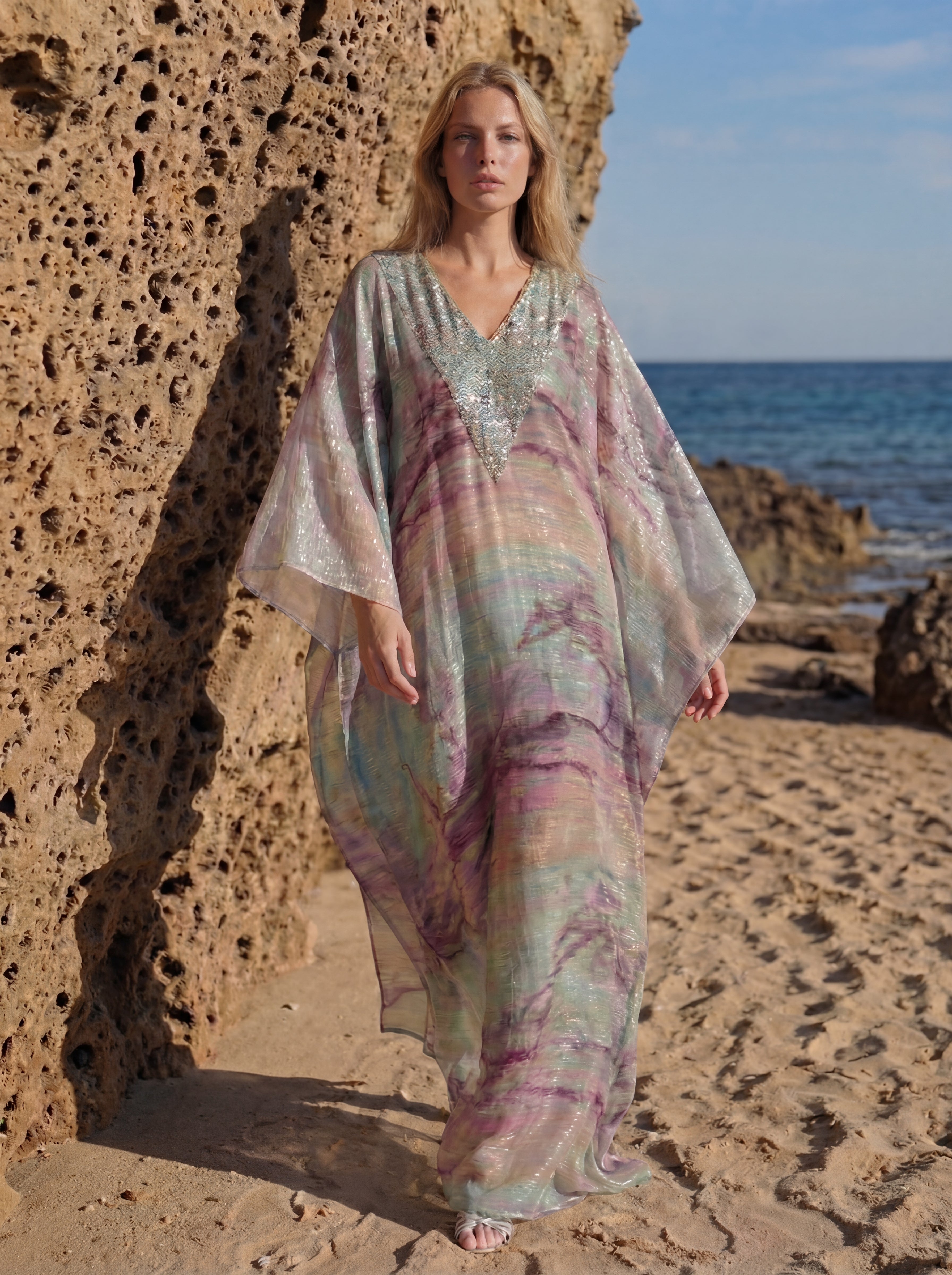HER KAFTAN PASTEL MULTI CLR SIZE OS ASC7059