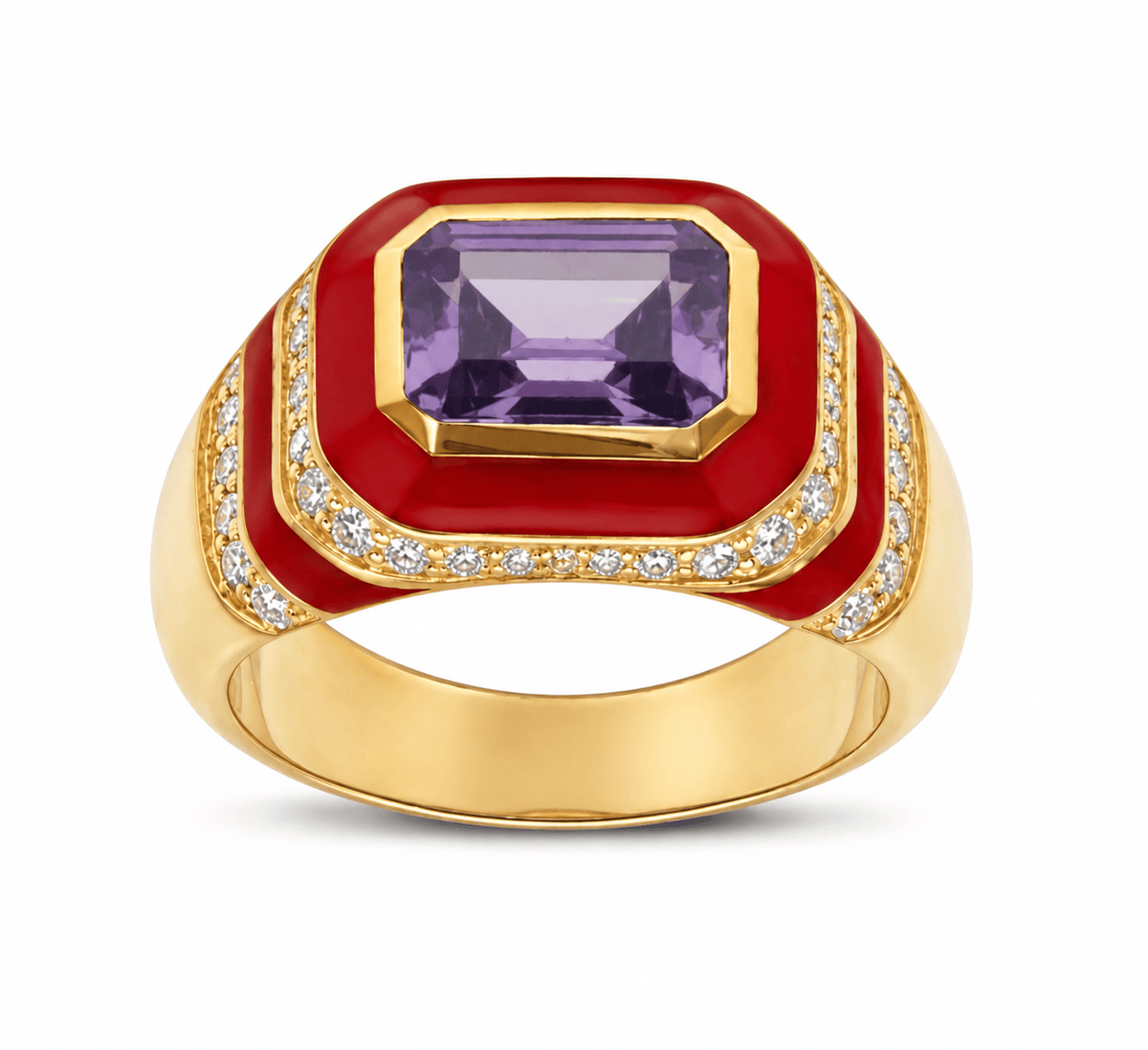 HOUSE OF ANCIENTS Kyma Dome Ring 18K Yellow Gold THOA001