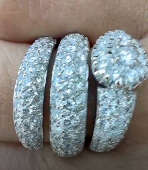 18K WG Diamond Ring (Approx 1.5-2) Sz 6 12.1 g ALC4310