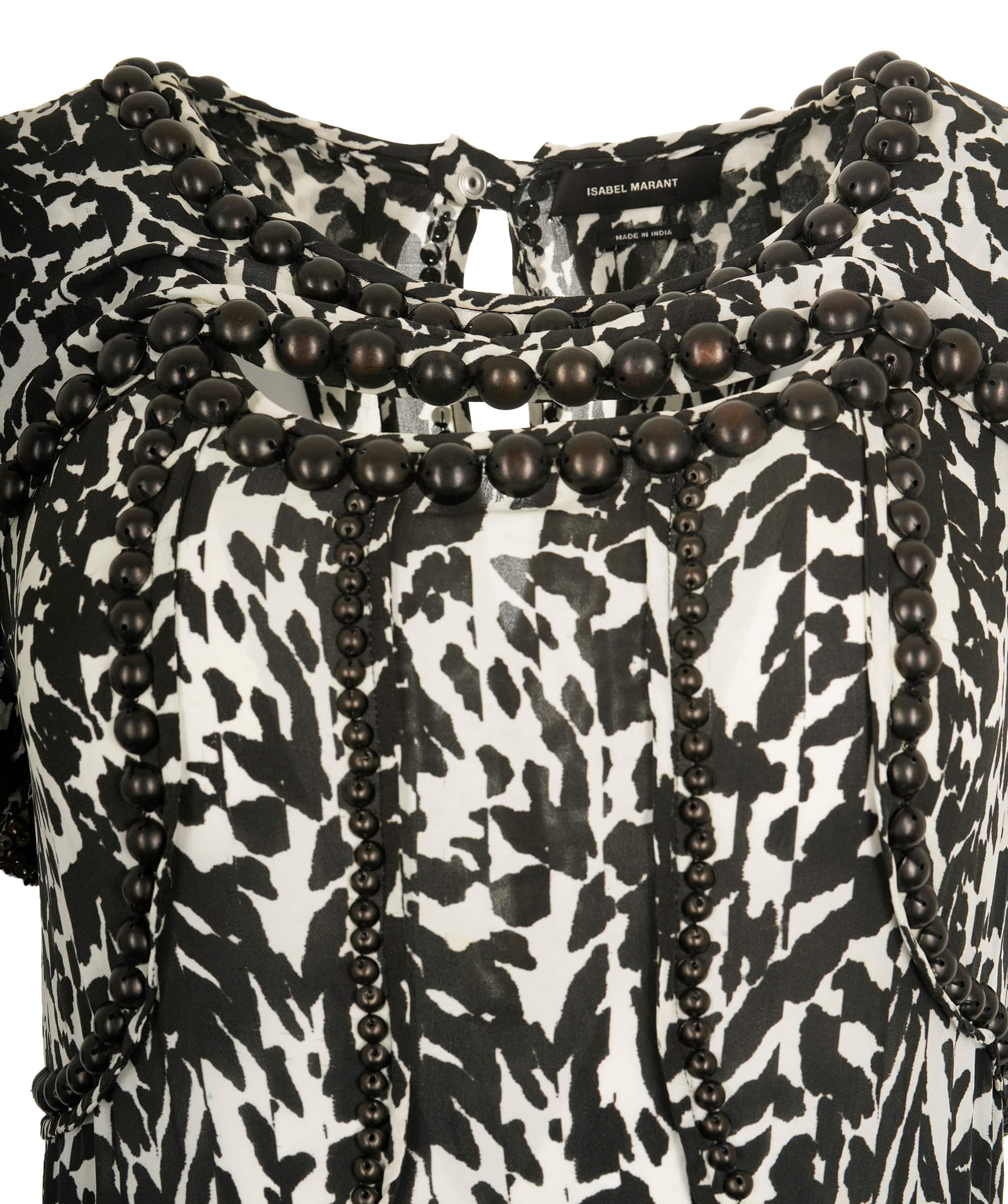 Isabel Marant Isabel Marant Black and White Dress with metal bead detail AVC1772