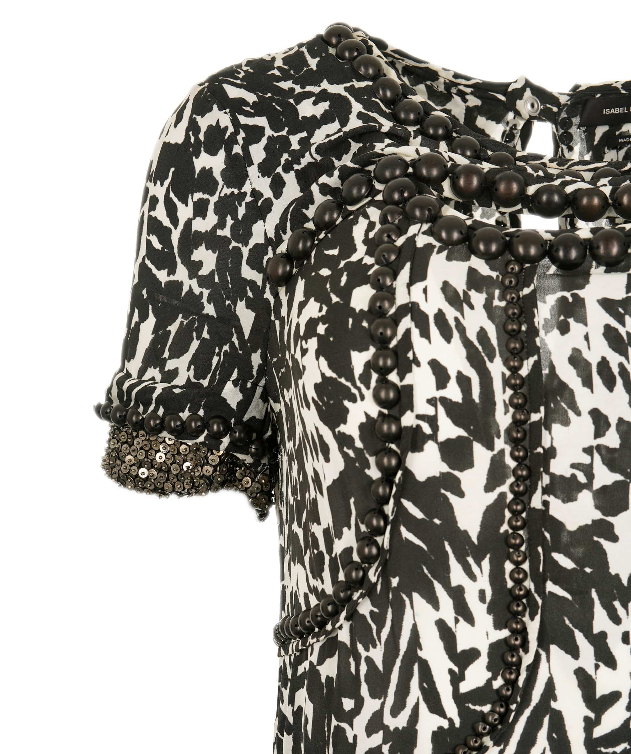 Isabel Marant Isabel Marant Black and White Dress with metal bead detail AVC1772
