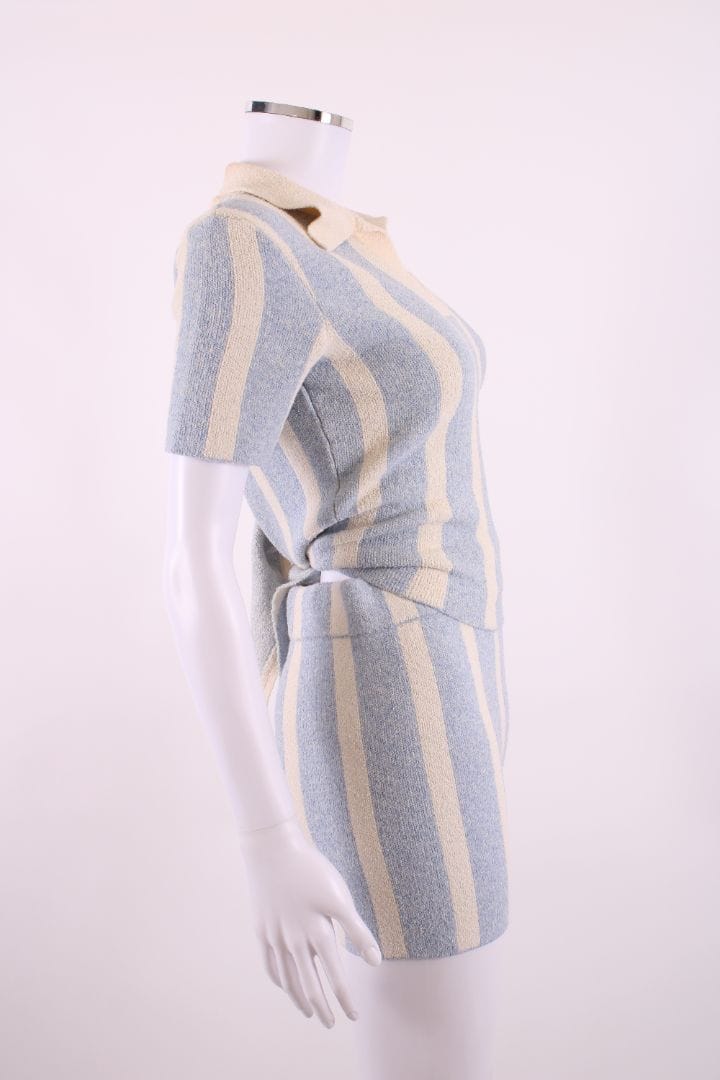 Jacquemus Jacquemus Stripe Towel Shorts Co-ord Blue/ Cream 8