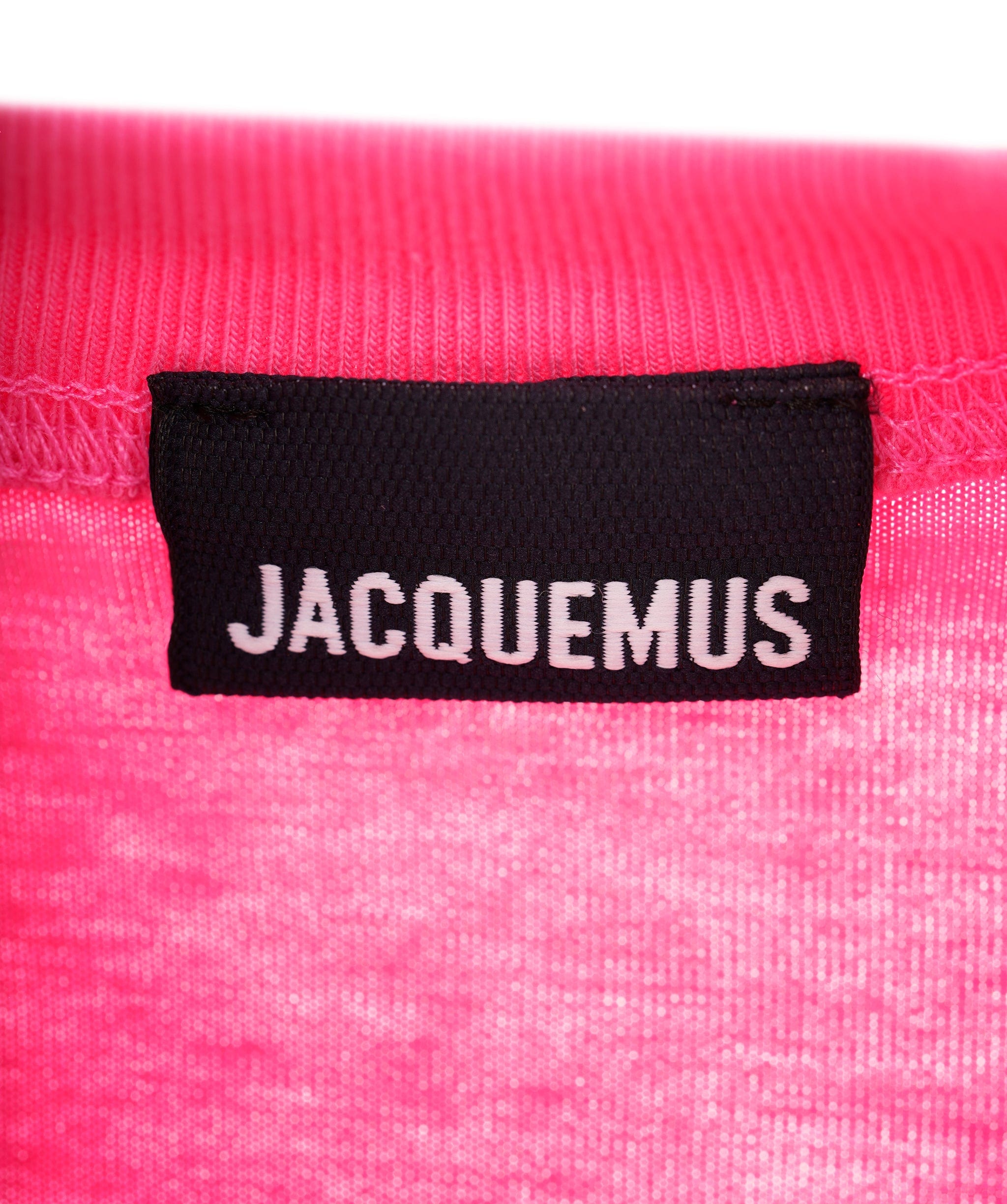 Jacquemus Jacquemus Pink Cotton Logo "Le T-Shirt" Long Sleeve Crop Top ALC1986