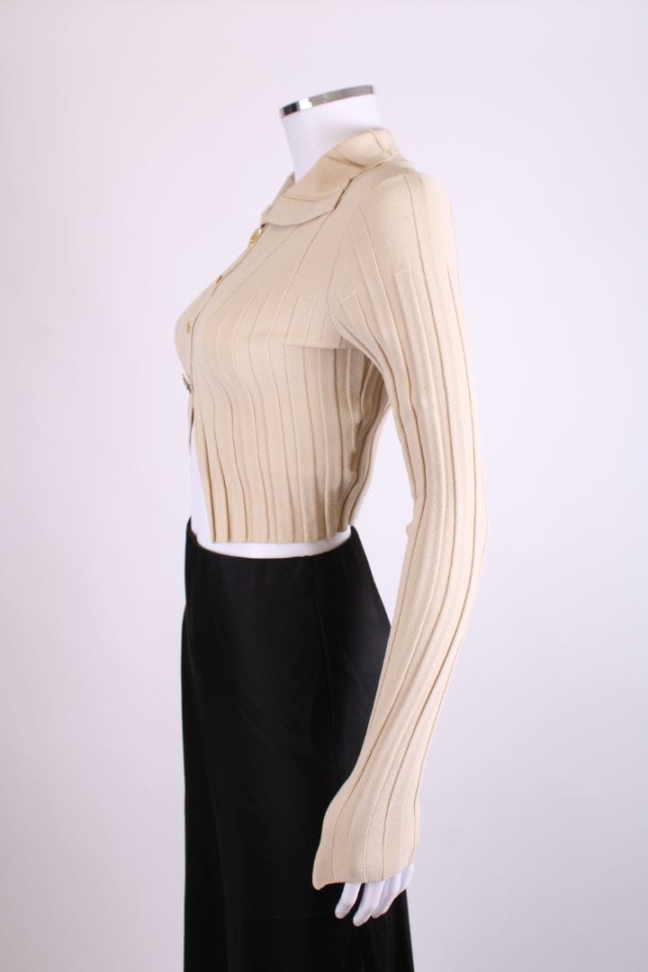 Jacquemus Jacquemus L/S Ribbed Top Beige 6